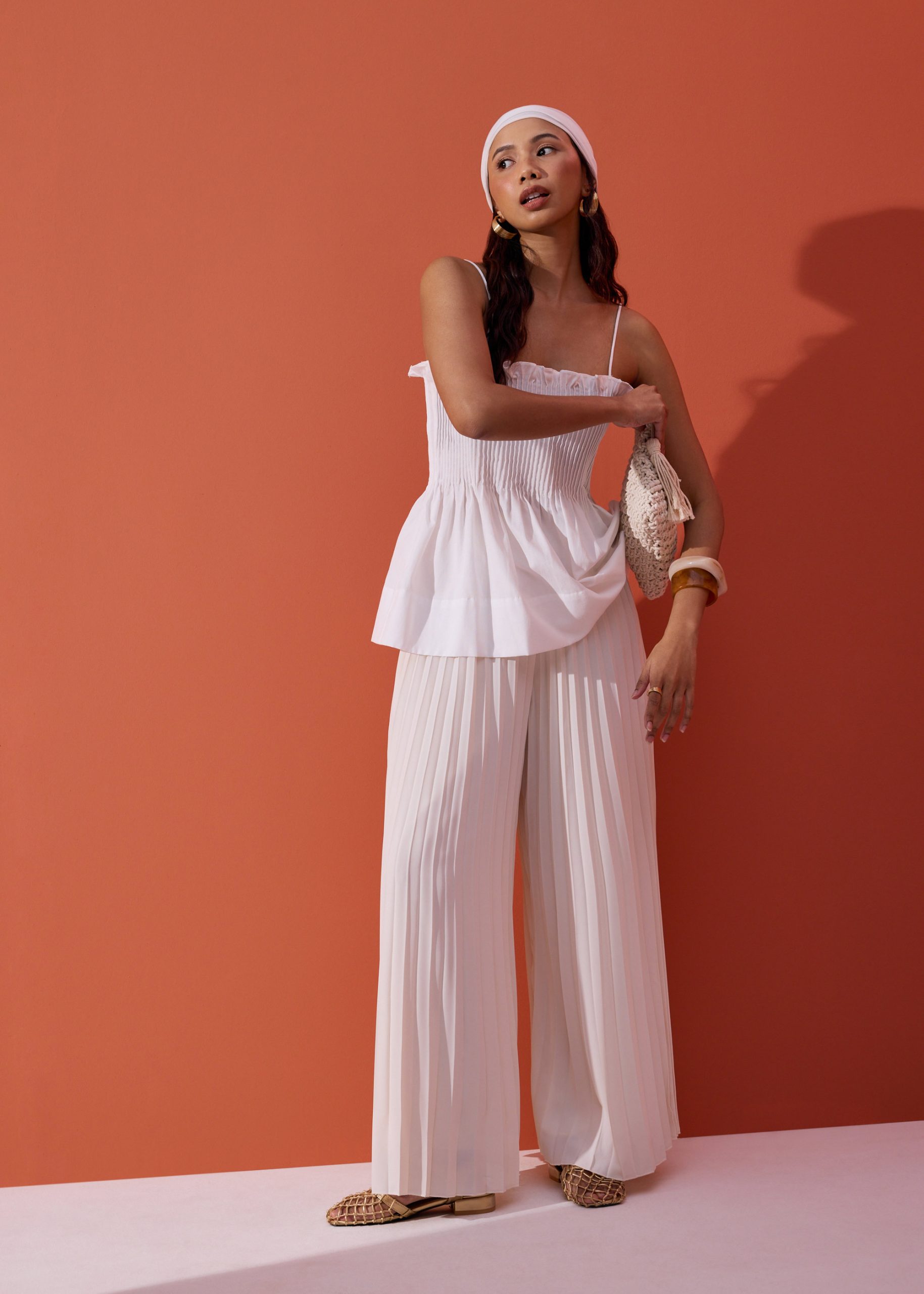Cotton Pintuck Peplum Camisole Top - Image 5