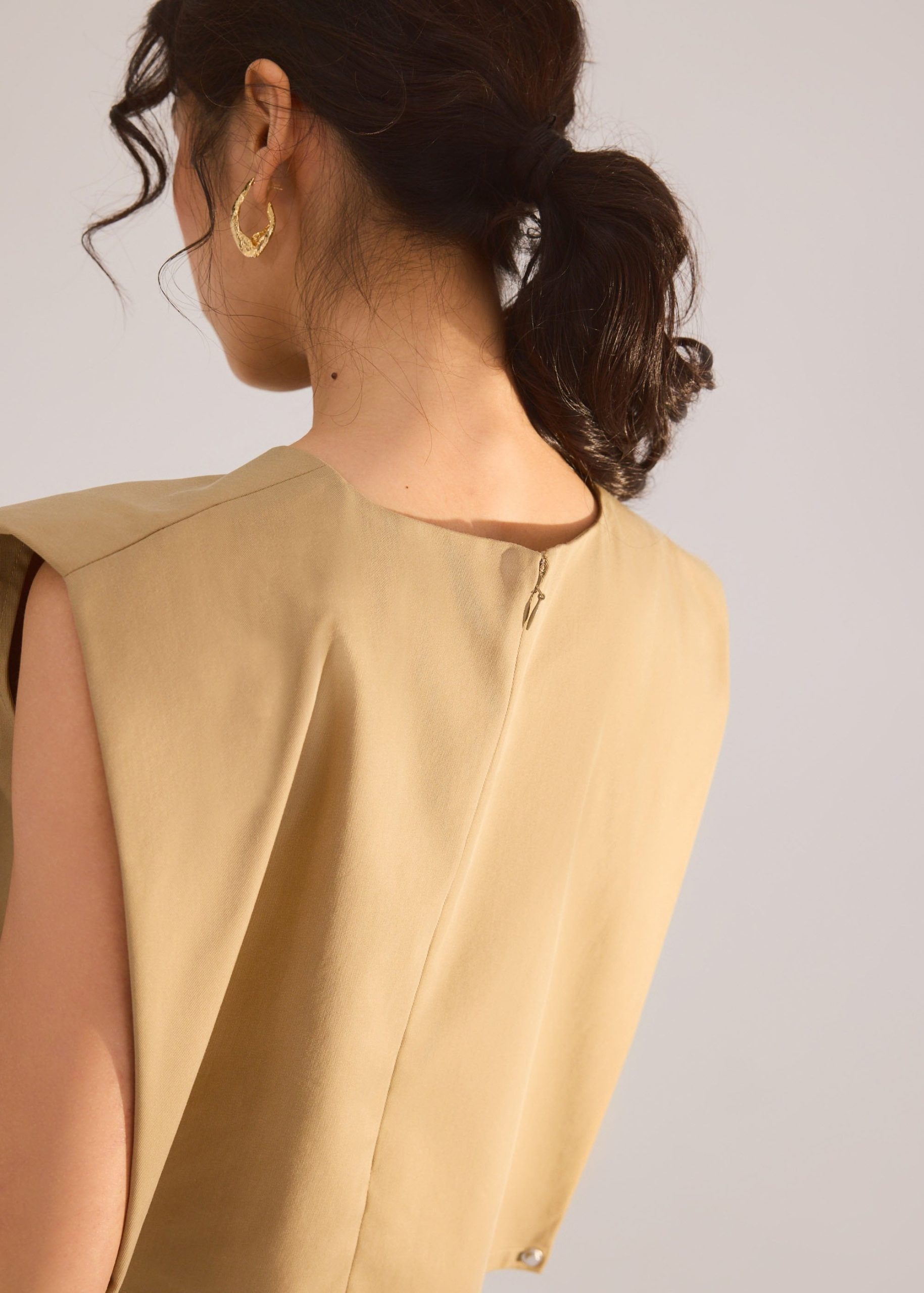 Lyocell Panelled Side Seams Boxy Top - Image 10