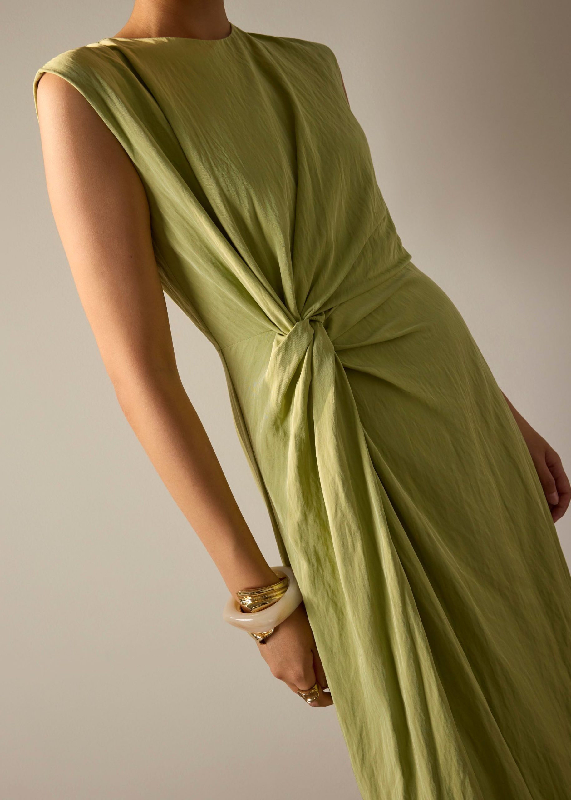 Crinkled Twist Knot Midaxi Dress - Image 13