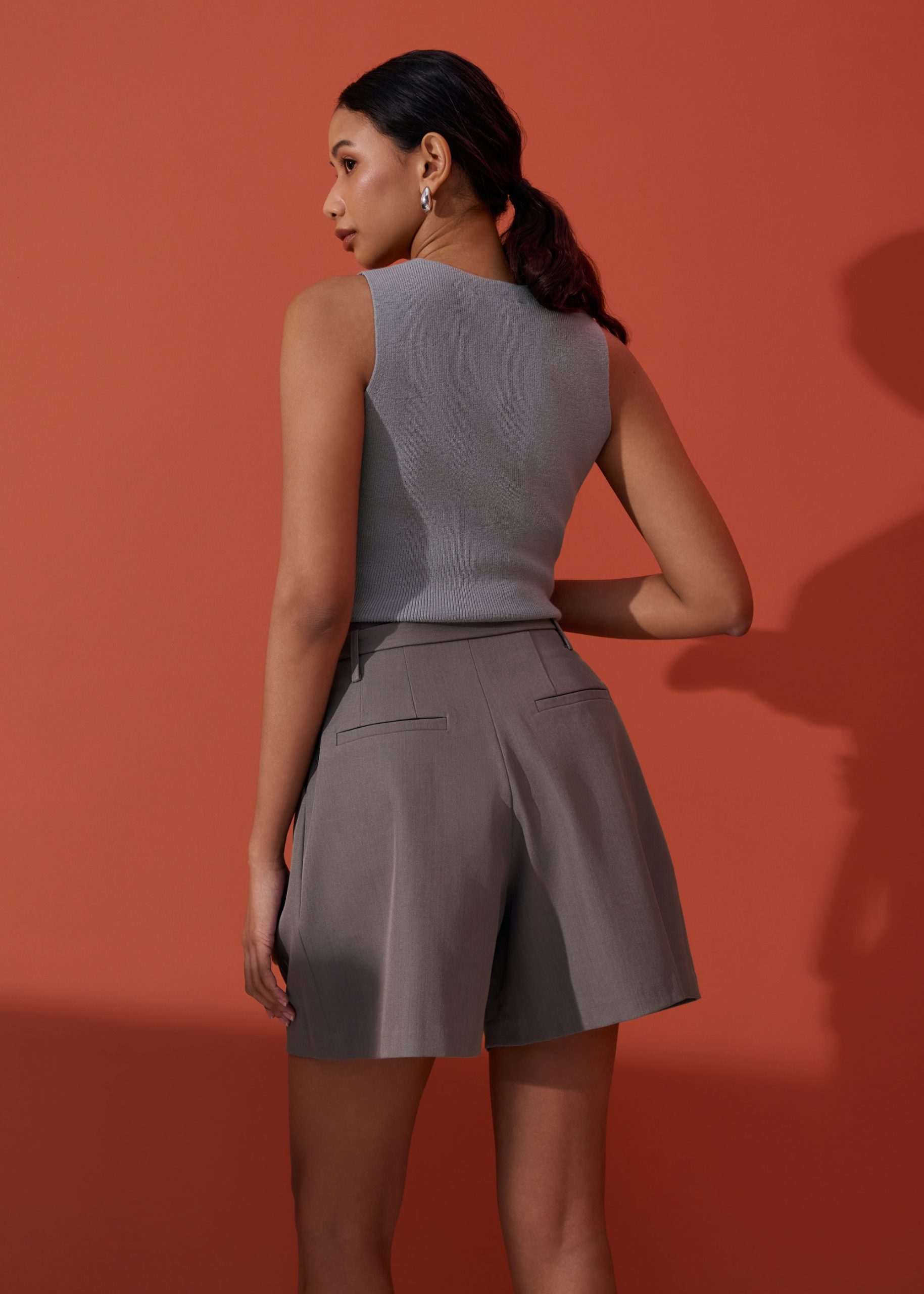 Dani Tailored High Waist A-line Shorts - Image 5