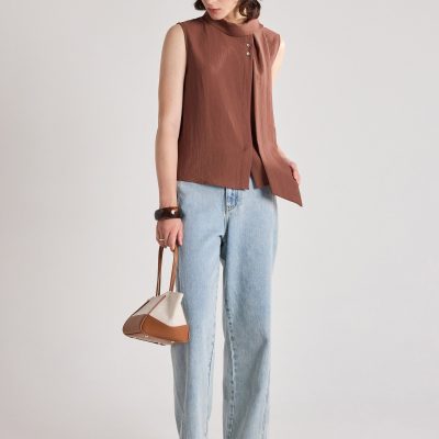 Crinkled Multi-way Top
