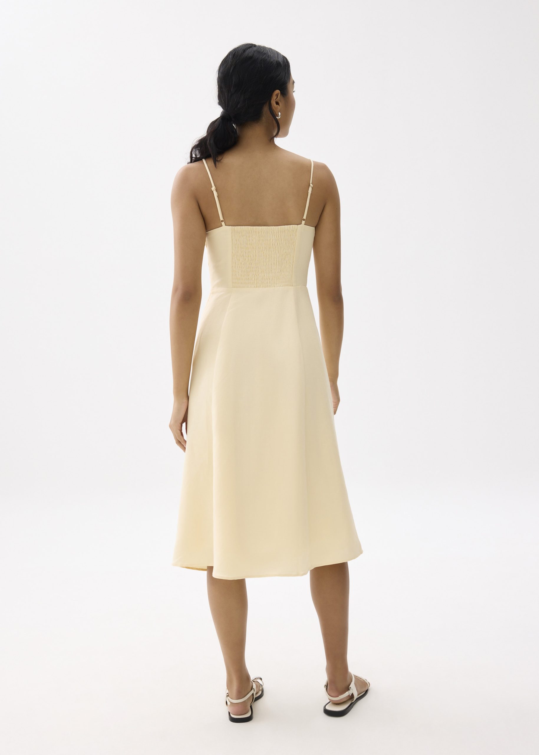 Emi Linen Fit & Flare Midi Dress - Image 18