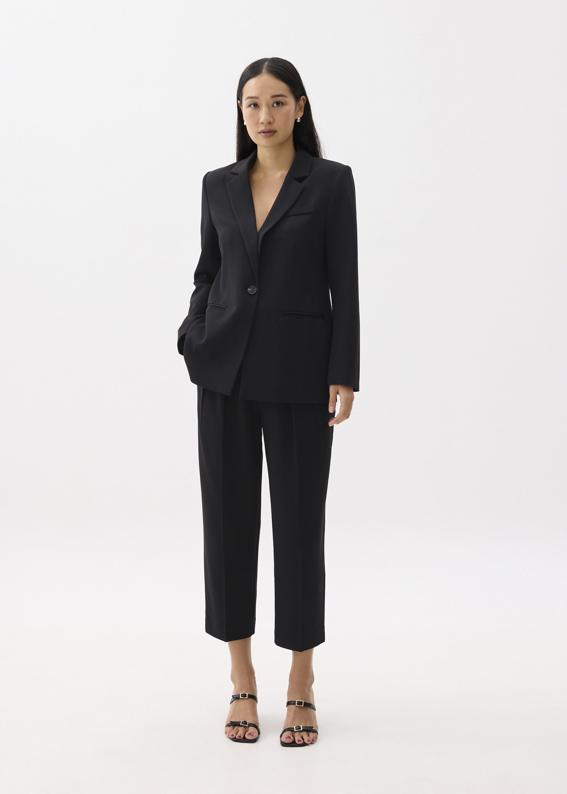 Mika Elastic Pleated Peg Leg Pants - Image 2