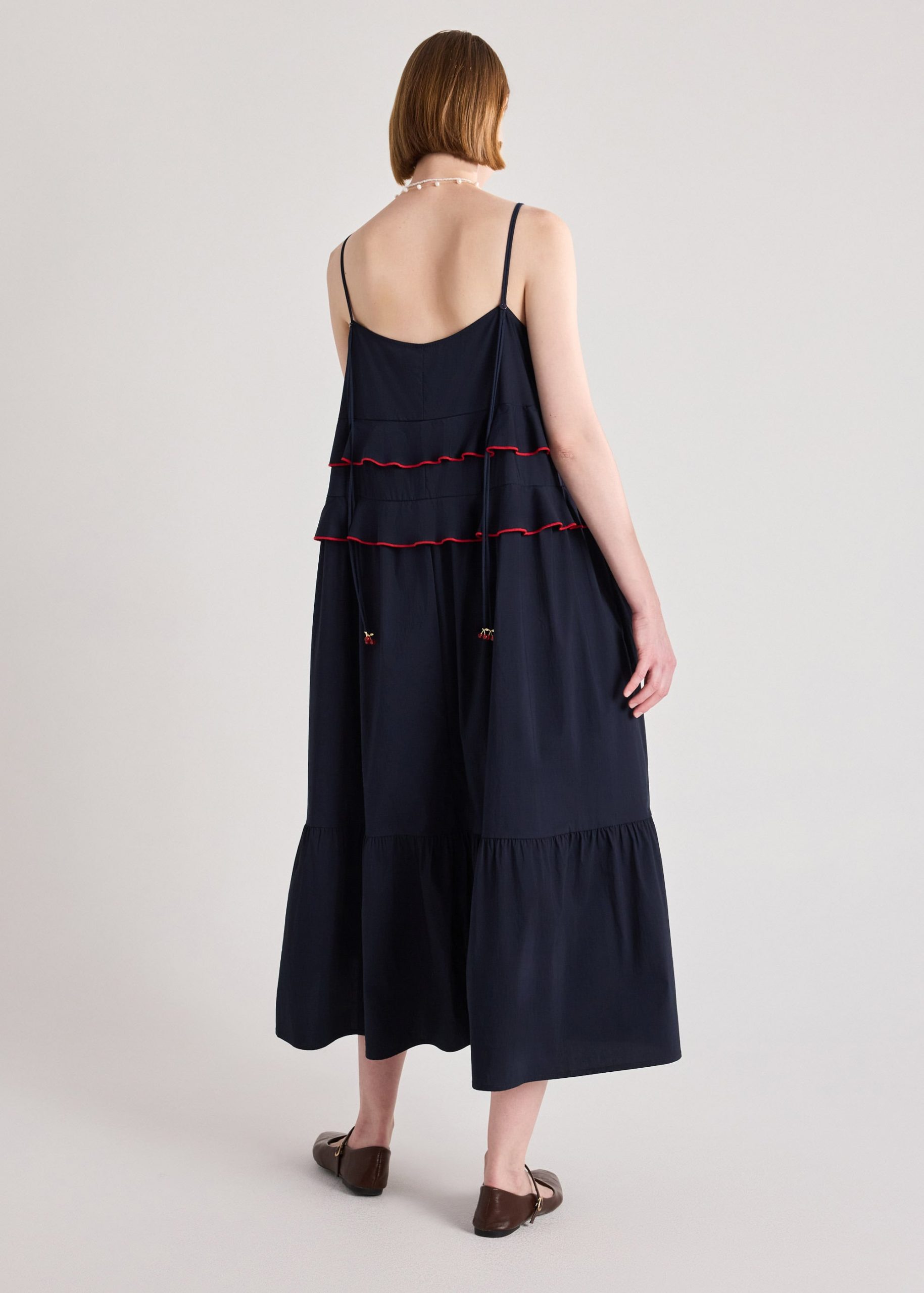 Cotton Tiered Trapeze Dress - Image 3