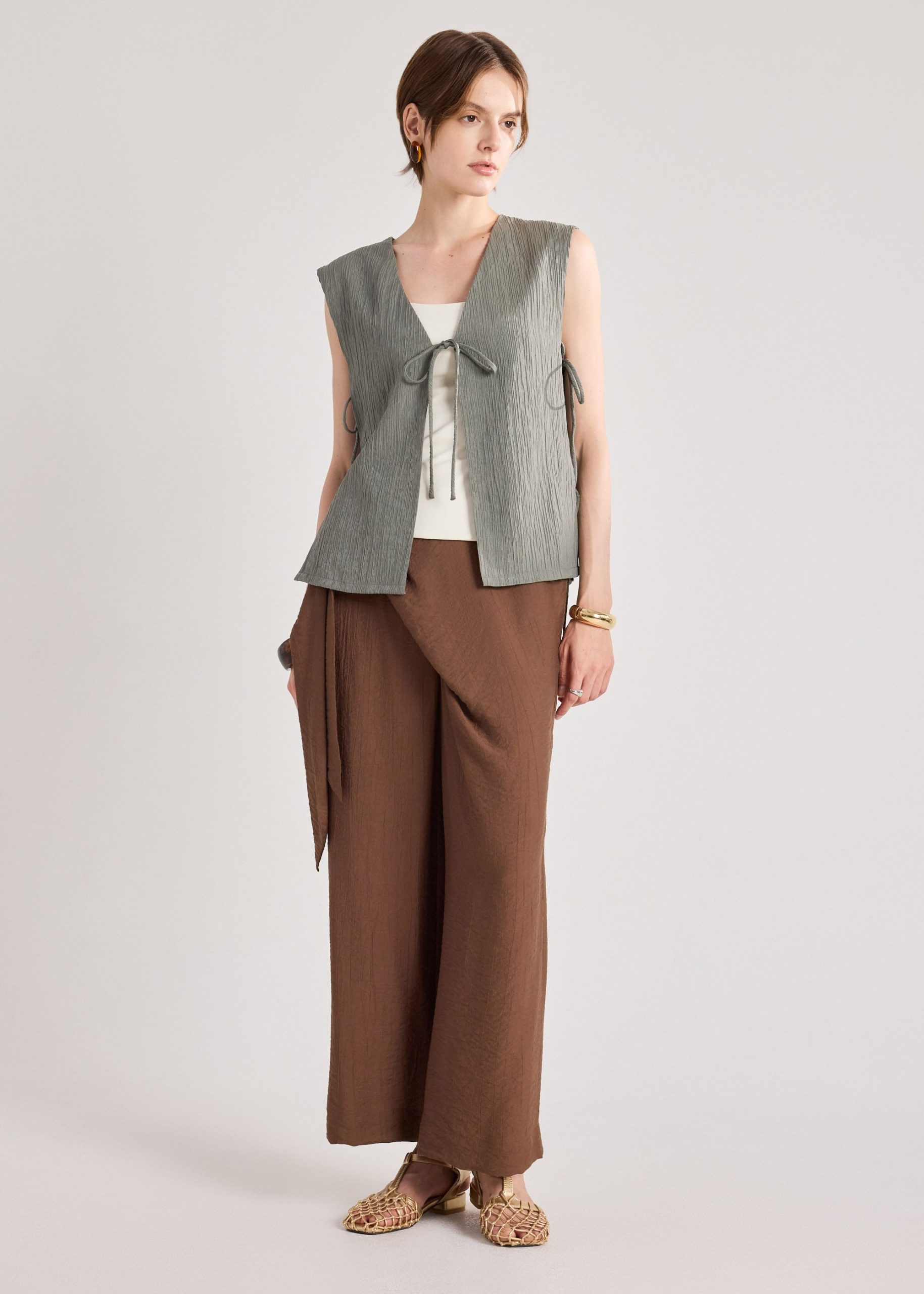 Multi-way Textured Long Vest - Image 8