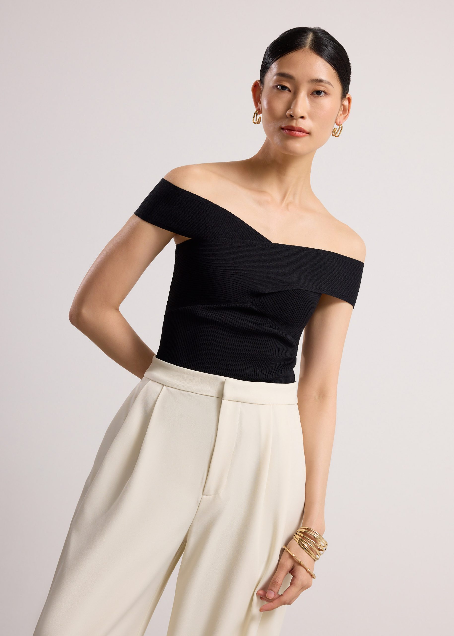 Aditi Multi-way Cross Over Knit Top - Image 3