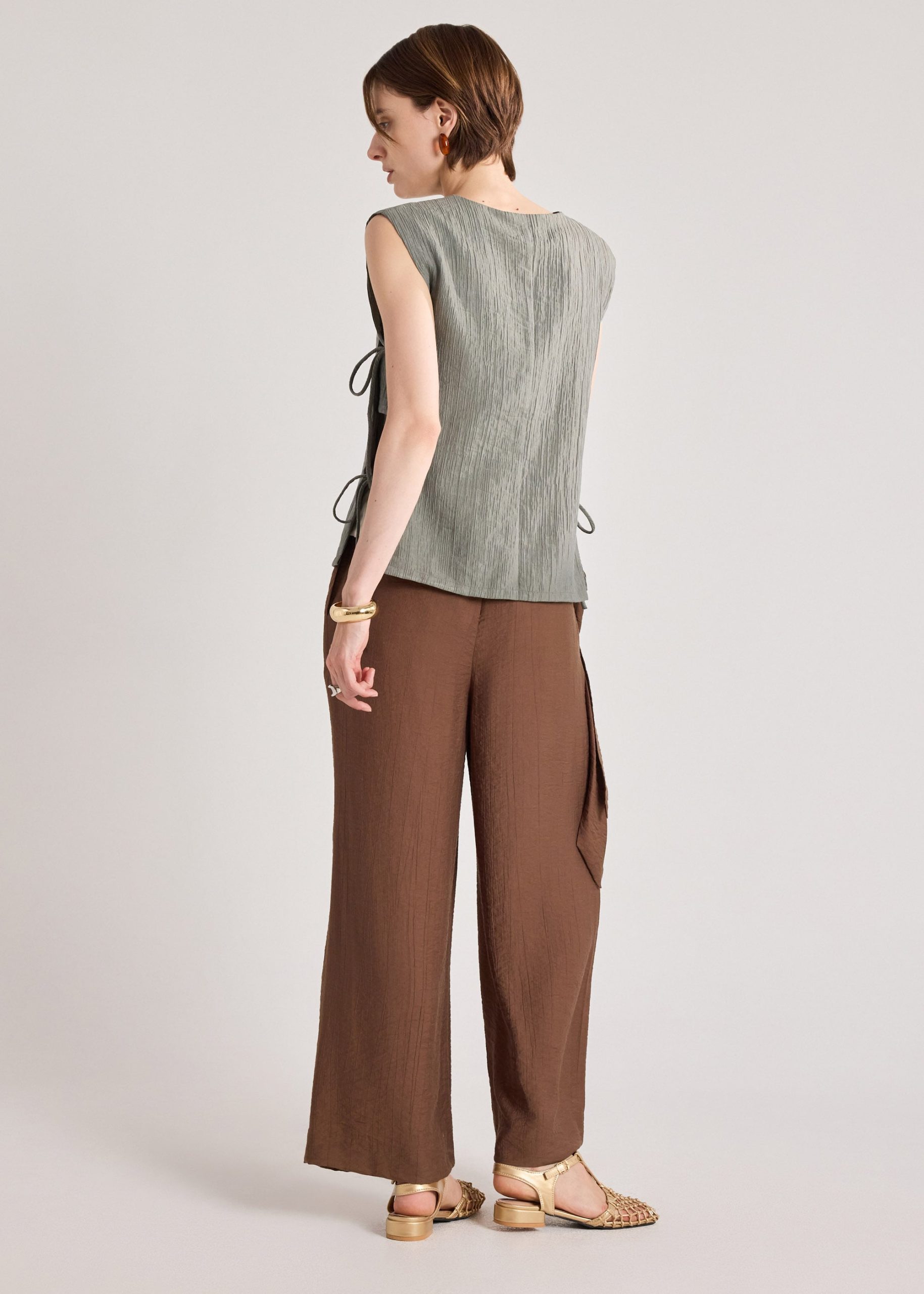 Multi-way Textured Long Vest - Image 9