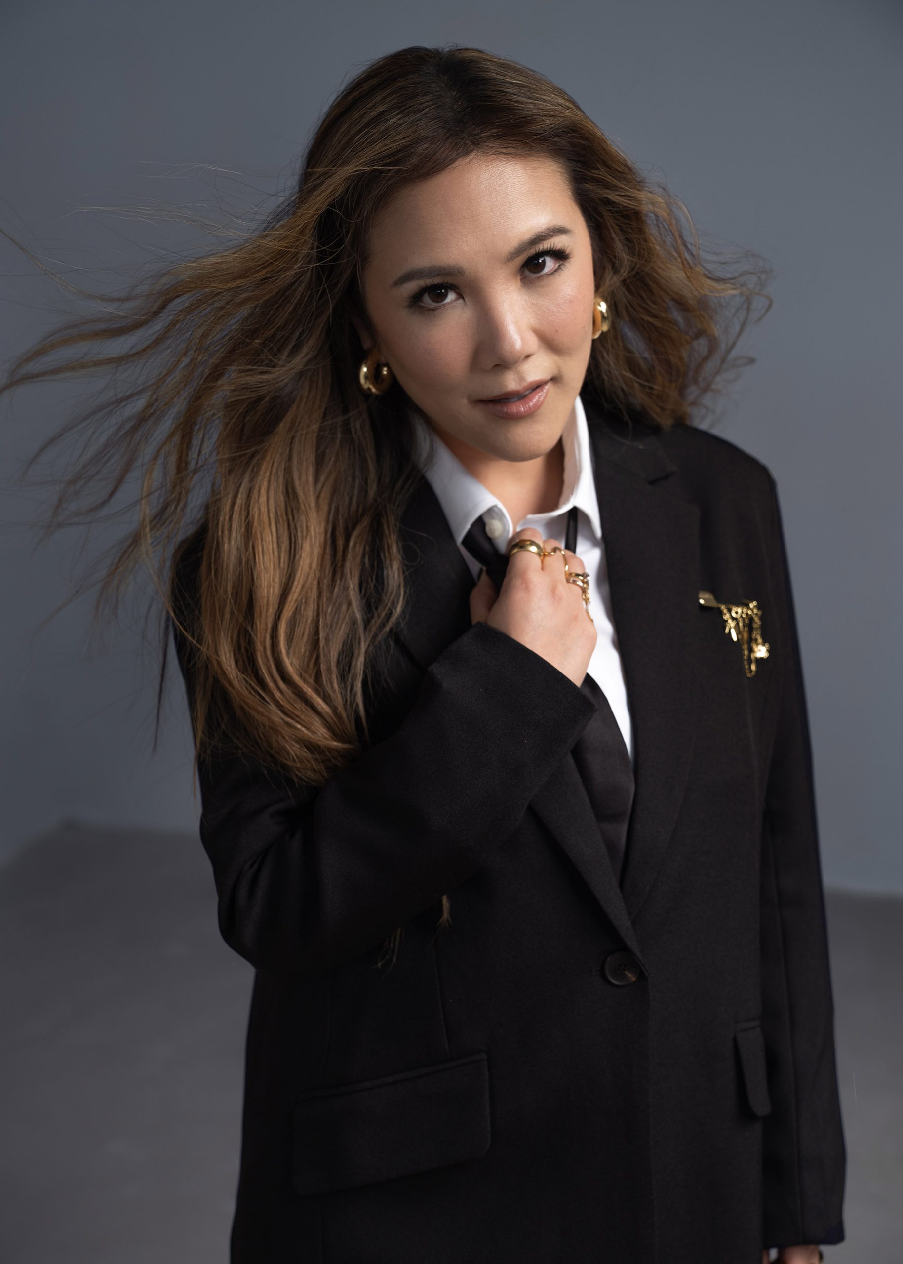 Love Bonito x AAGC Limited-edition RuchedReady® Rachel Blazer (in Black) - Image 4