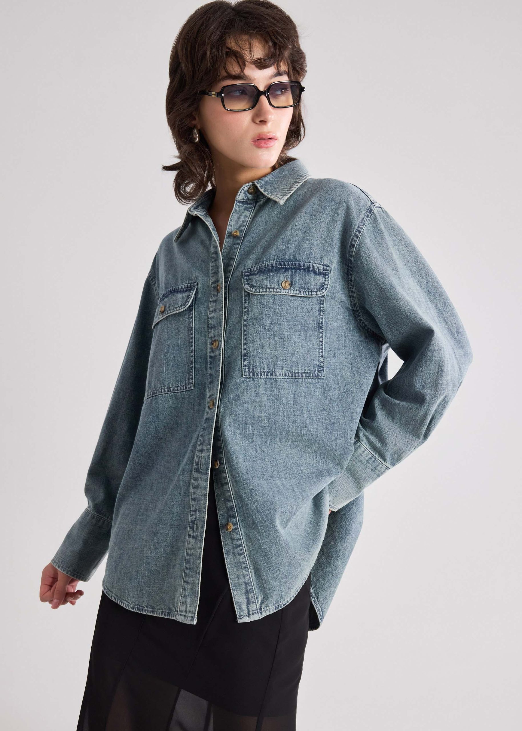 Oversized Denim Shirt - Image 9