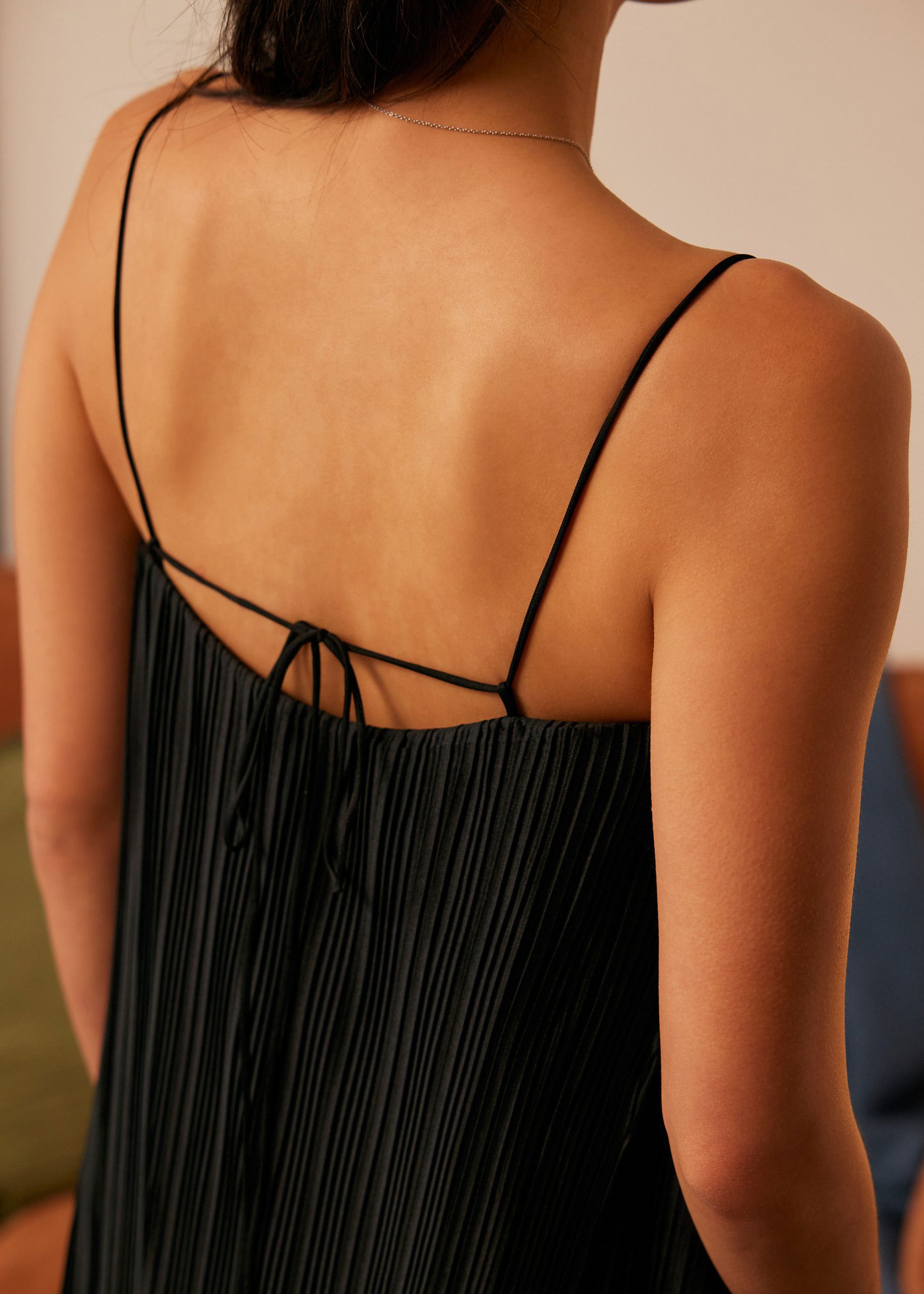 Plisse Trapeze Column Midaxi Dress - Image 6