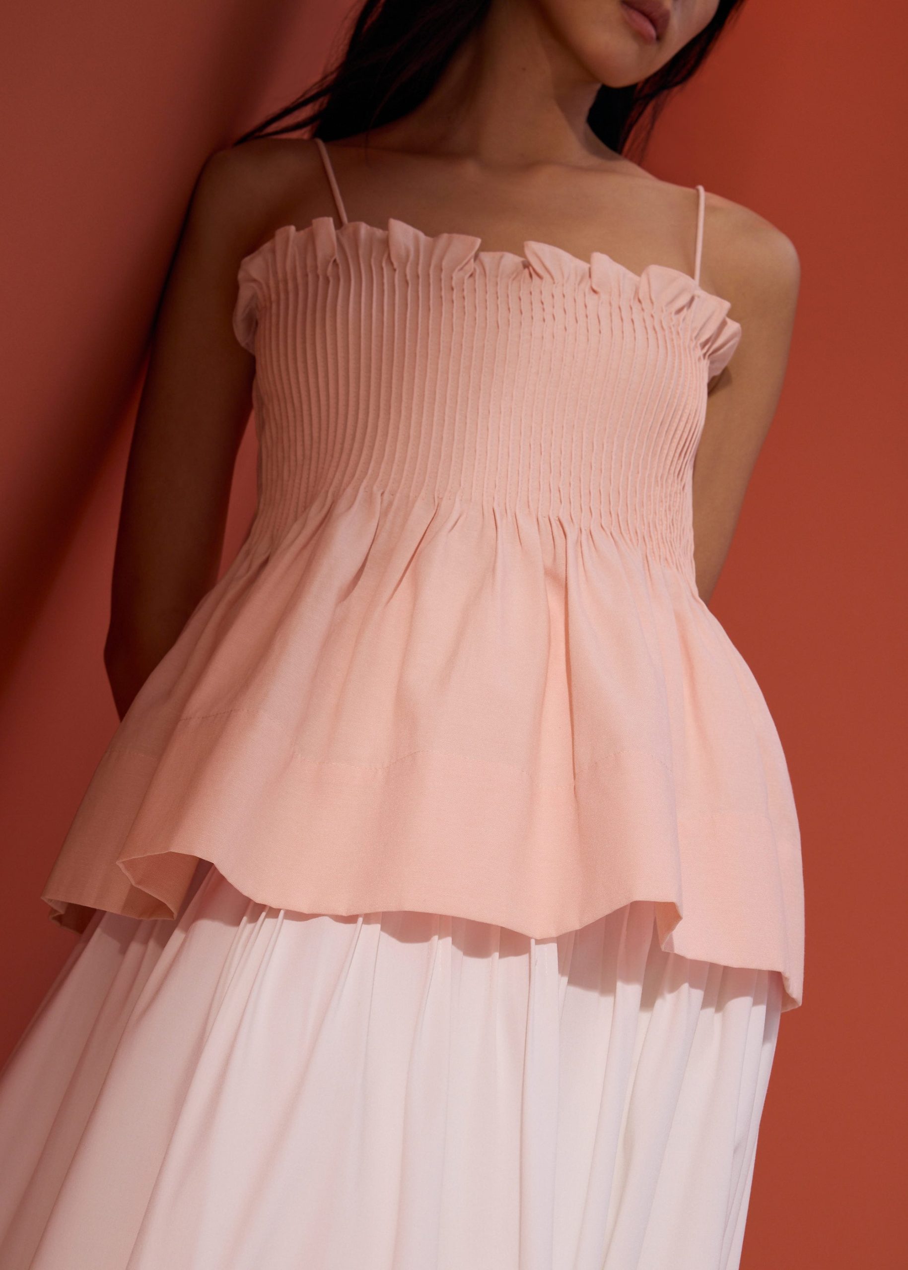 Cotton Pintuck Peplum Camisole Top - Image 7