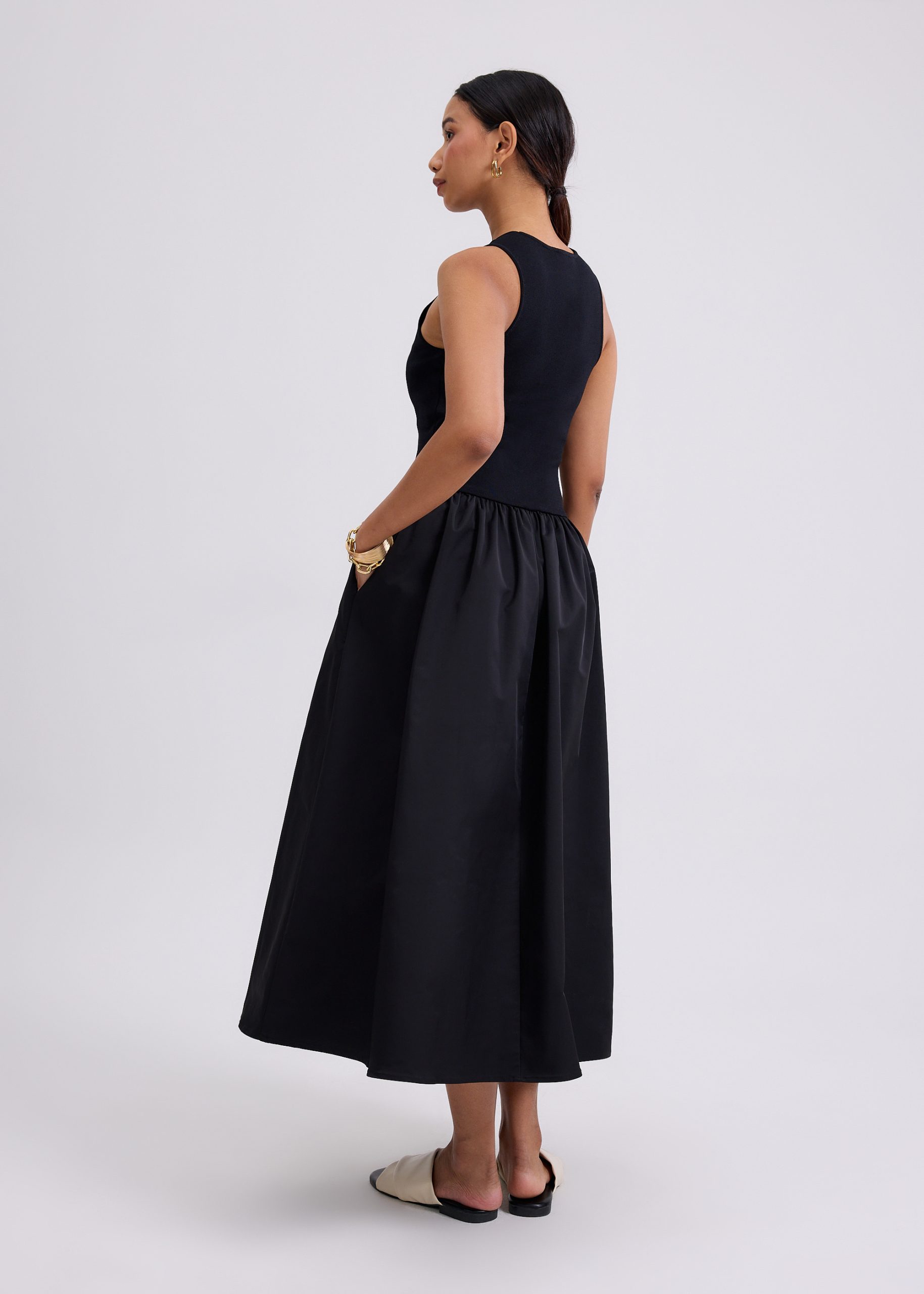 Scoop Neck Drop Waist Midaxi Dress - Image 7
