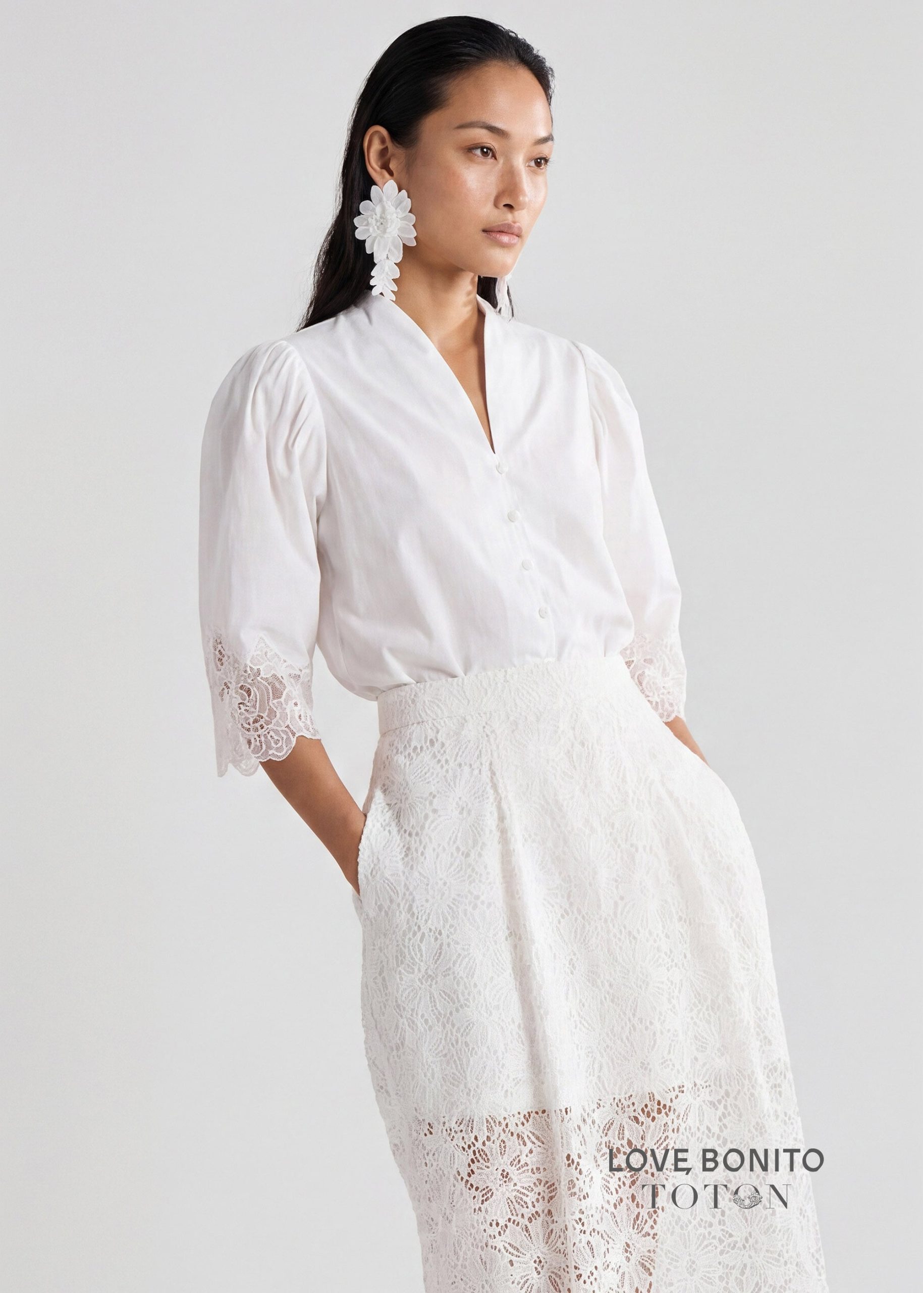 Love, Bonito x TOTON Lace Chandelier Earrings - Image 3