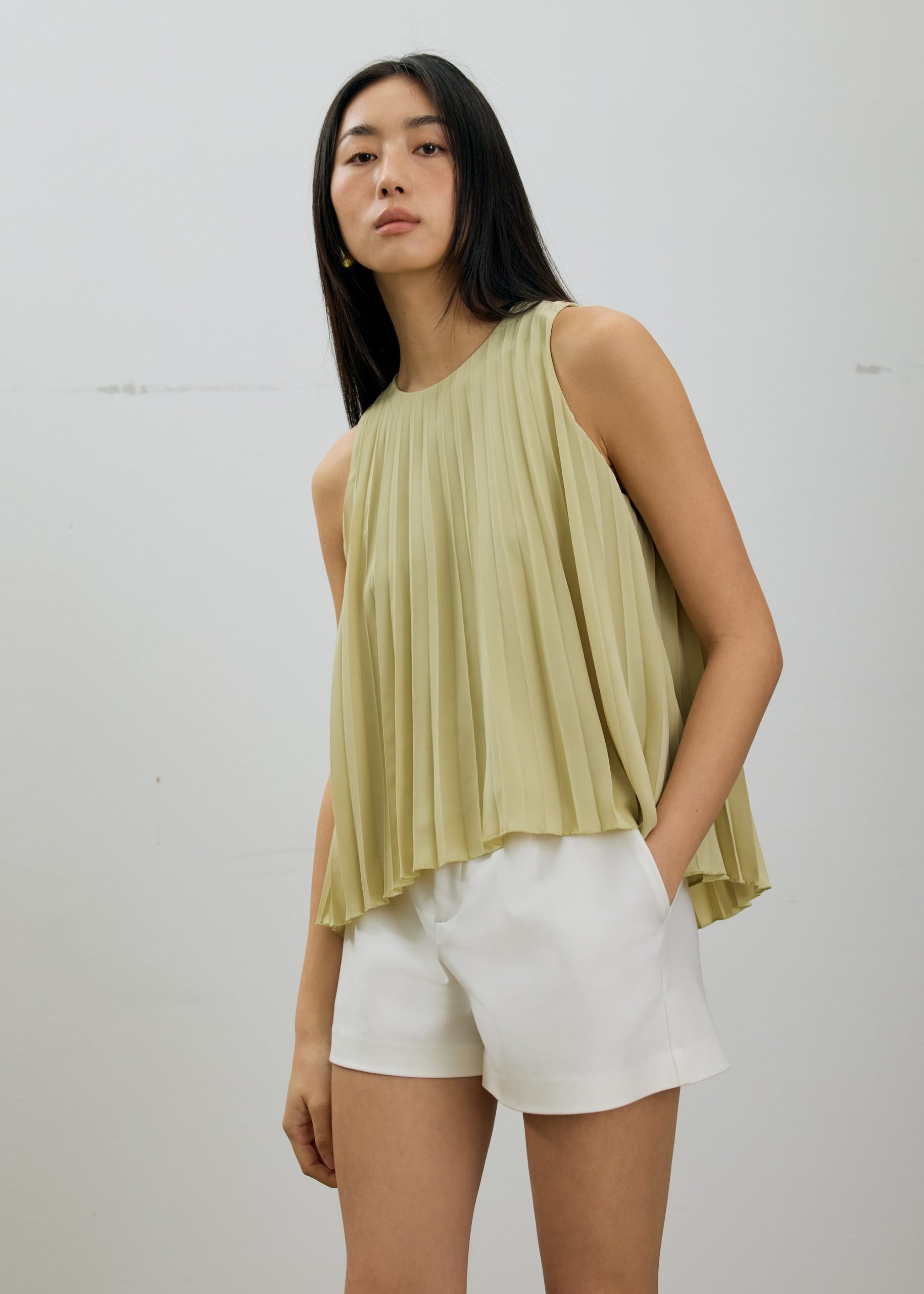 Wei Sunray Pleated Trapeze Shell Top - Image 20