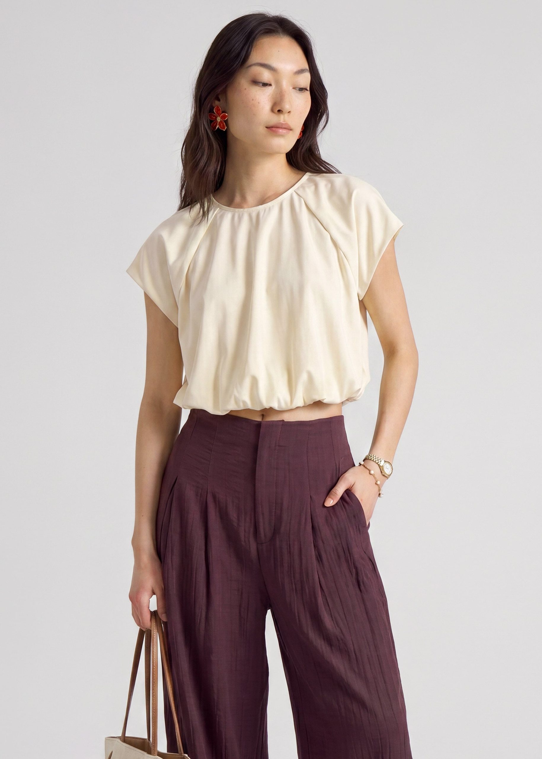 Poplin Balloon Crop Top - Image 3