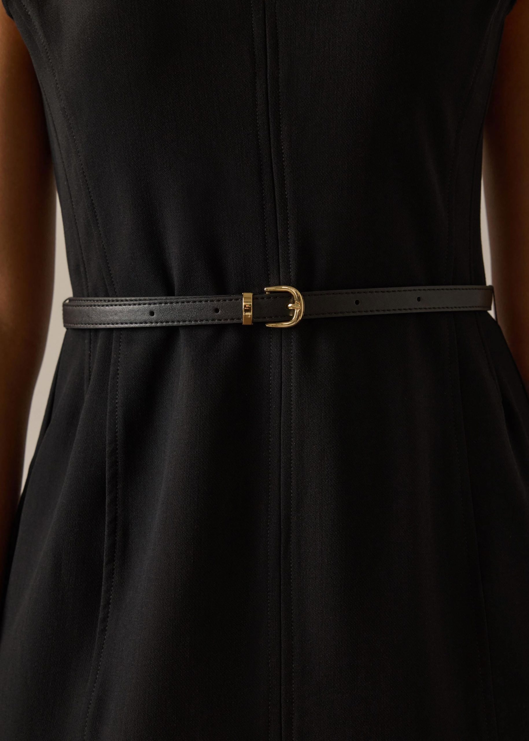 Sofi Belted V-neck Column Midaxi Dress - Image 3