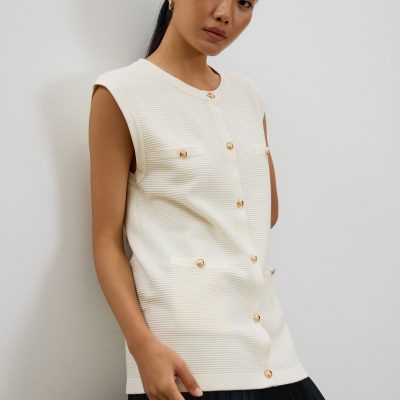 Yun Boxy Knit Vest