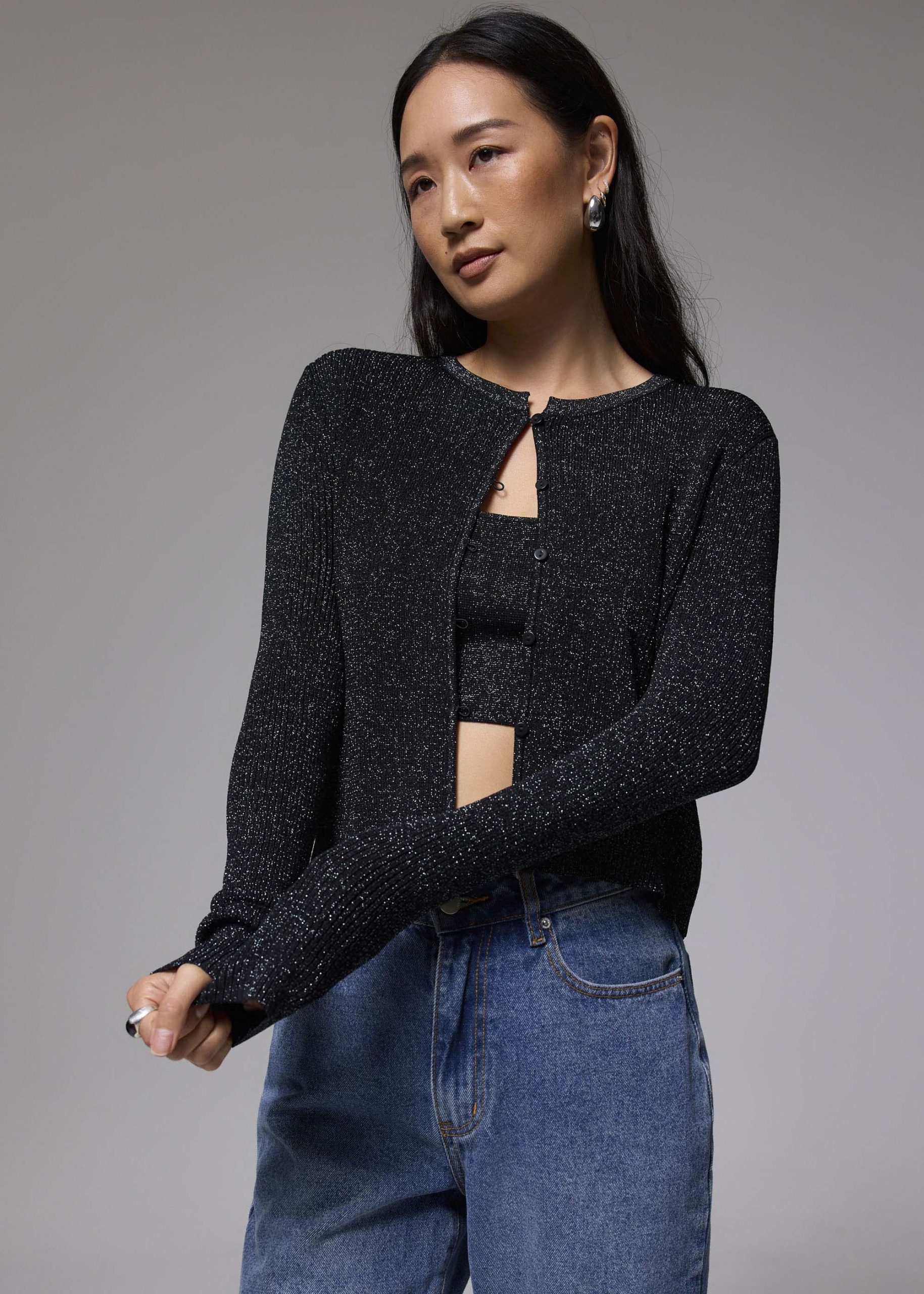Fitted Crop Knit Camisole Top - Image 7