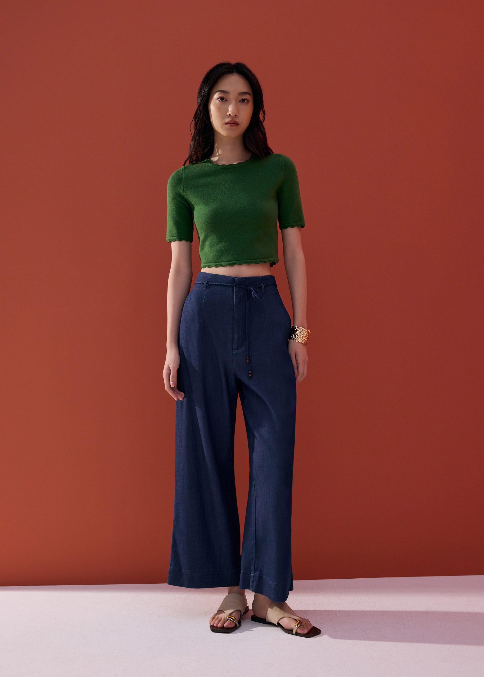 Raisa Knit Scallop Edge Crop Top - Image 16