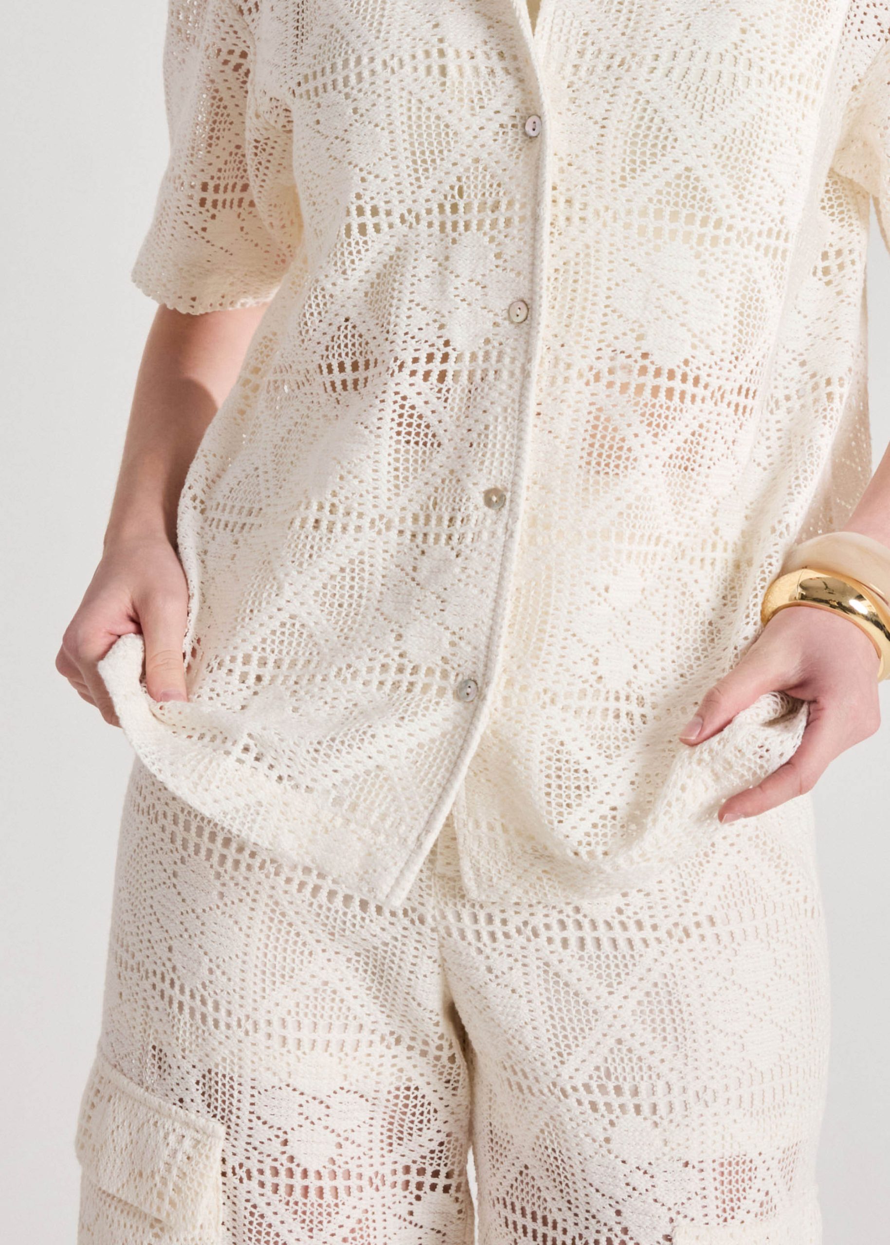 Crochet Relaxed Shirt - Image 14