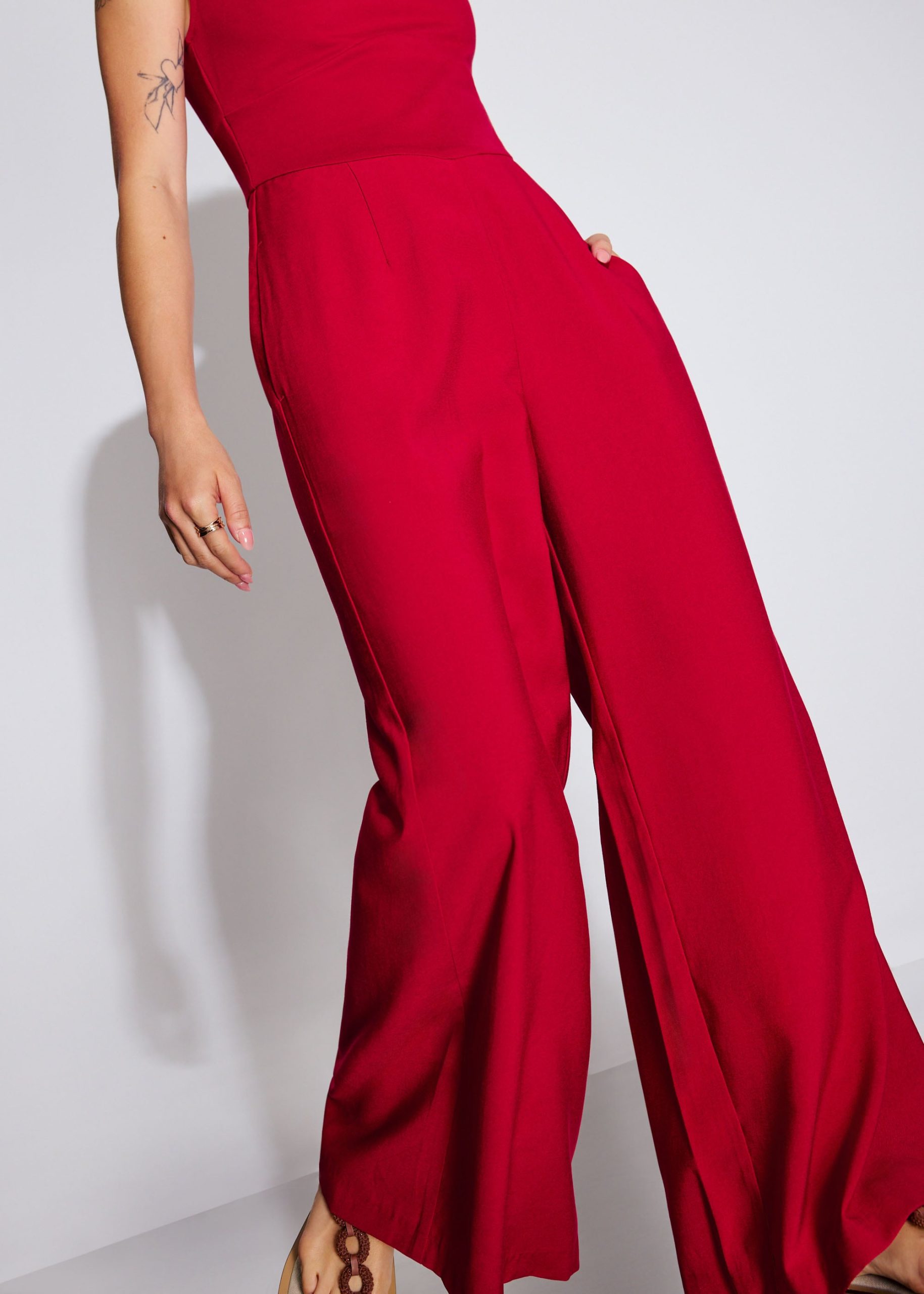 Boat Neck Wide Leg Jumpsuit - Image 12