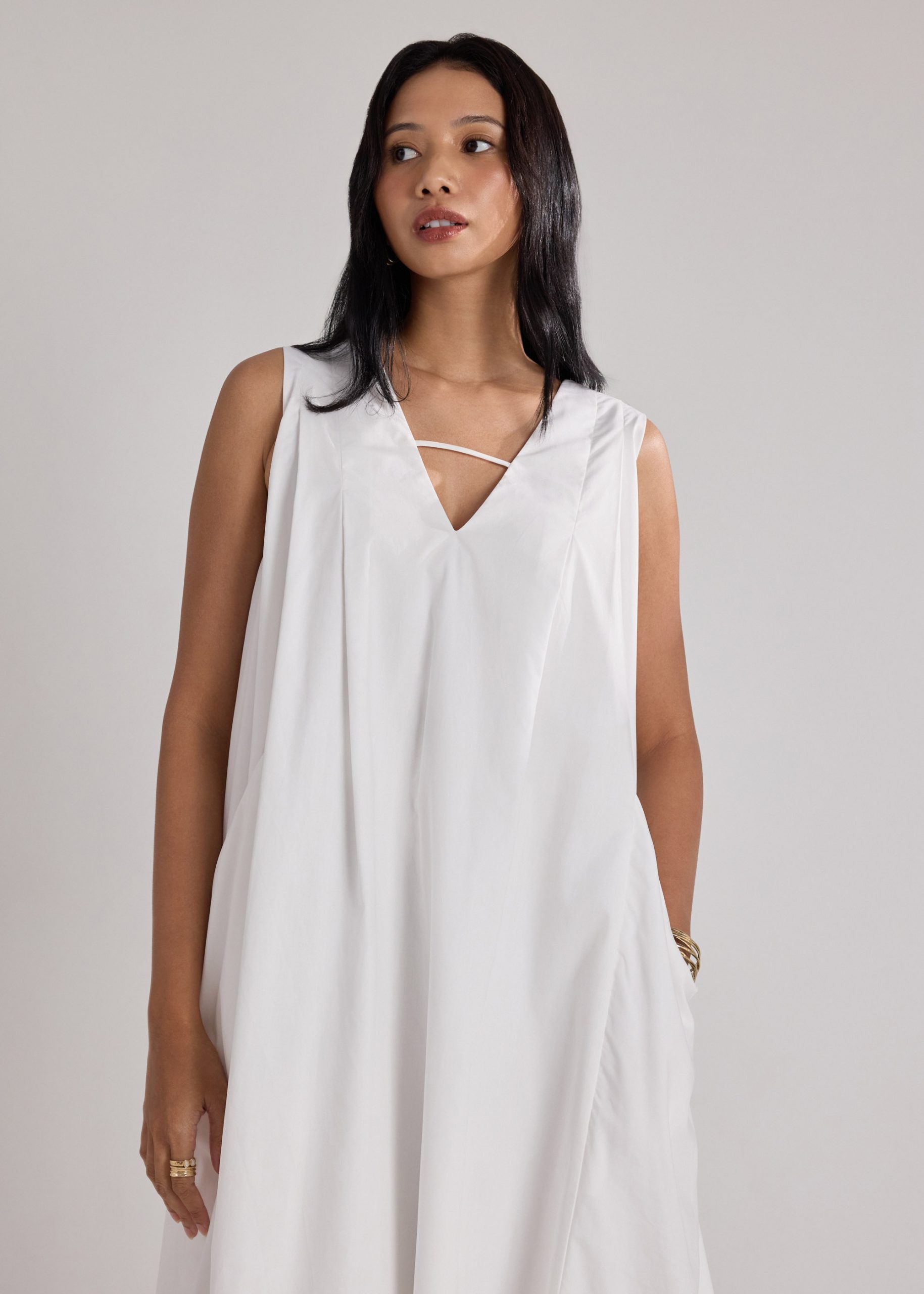 Cotton Trapeze Dress - Image 3