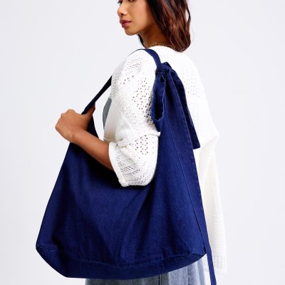 Adjustable Denim Tote Bag