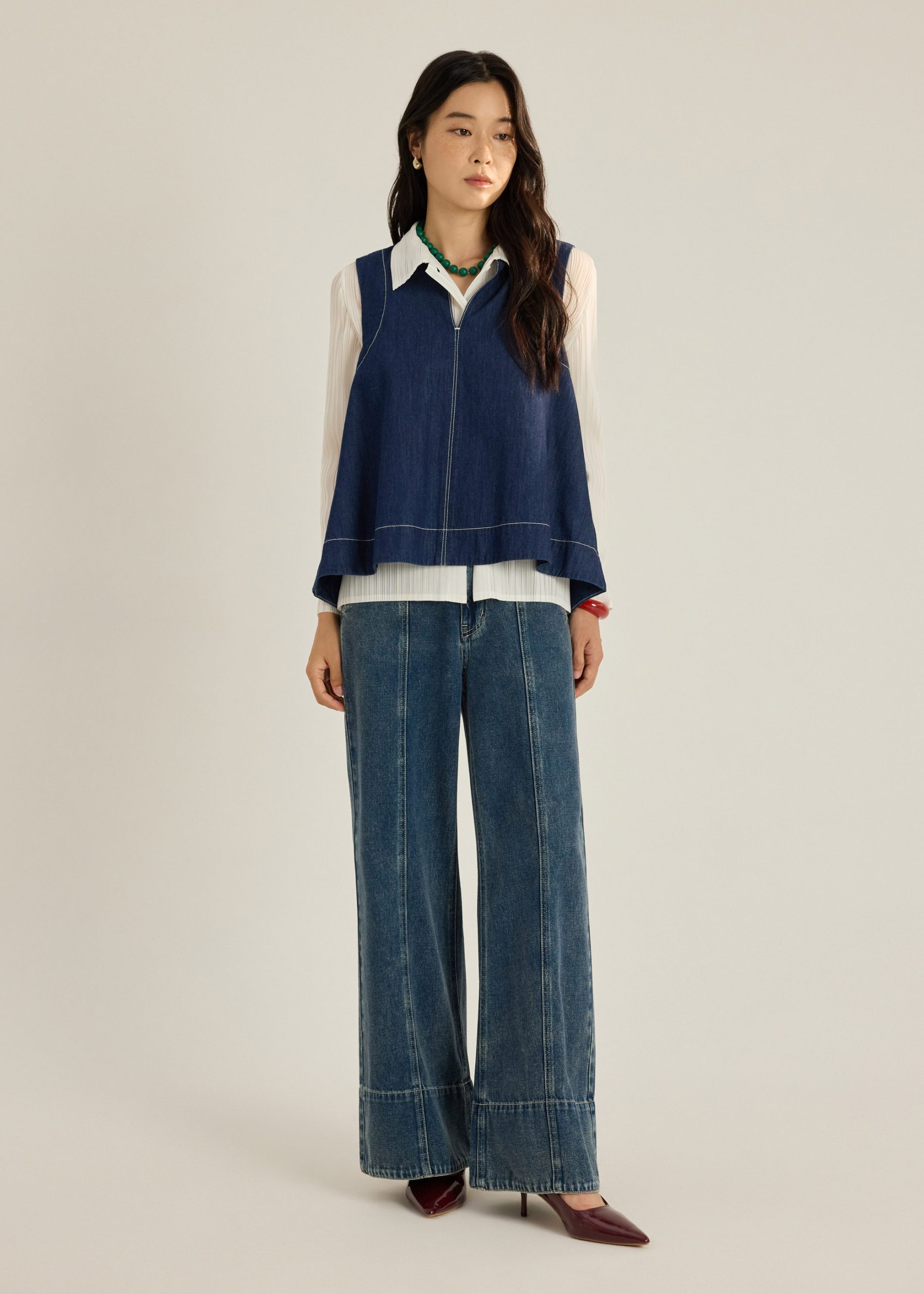Denim Relaxed Shell Top - Image 8