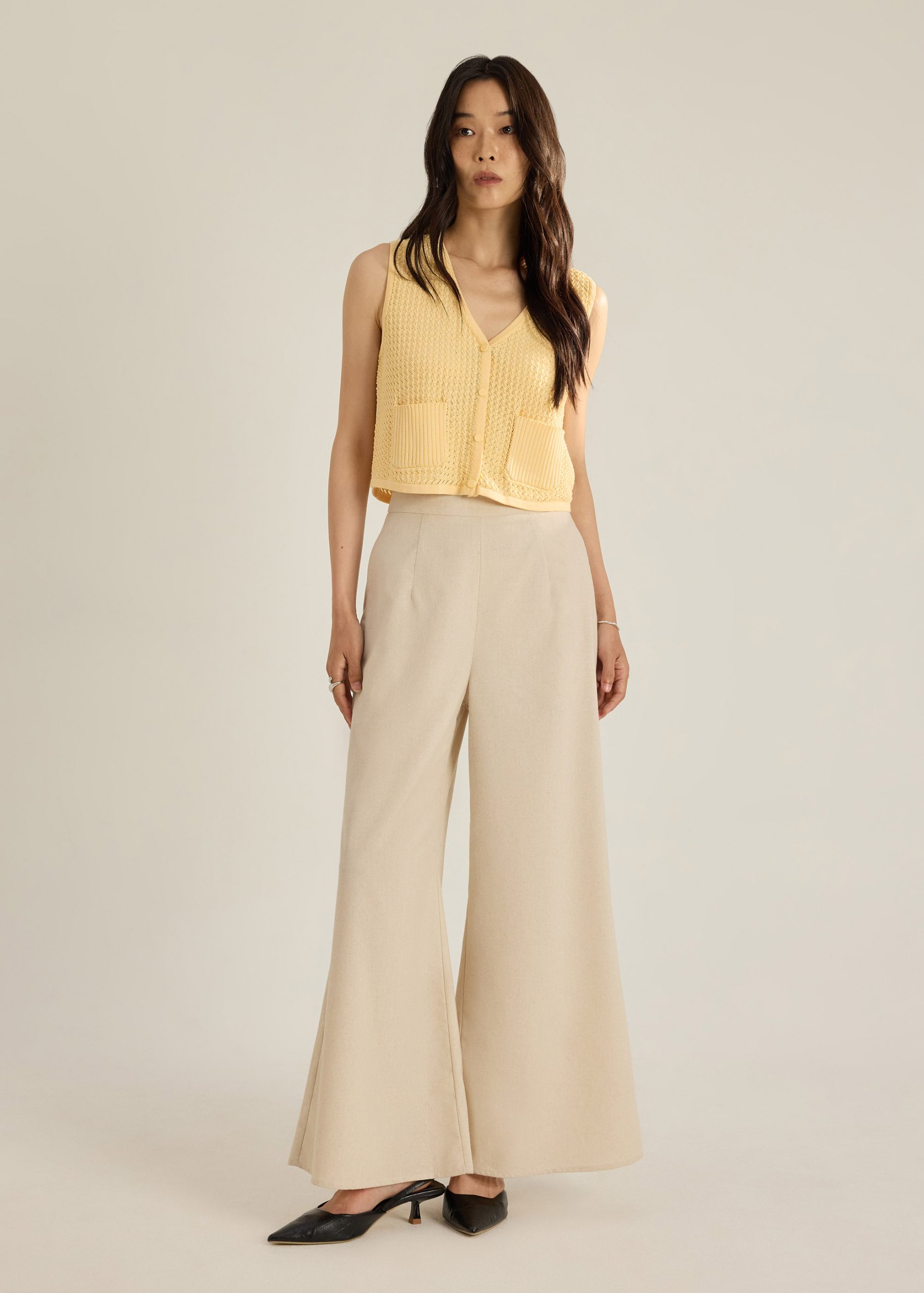 Samia Waffle Knit Crop Vest Top - Image 14