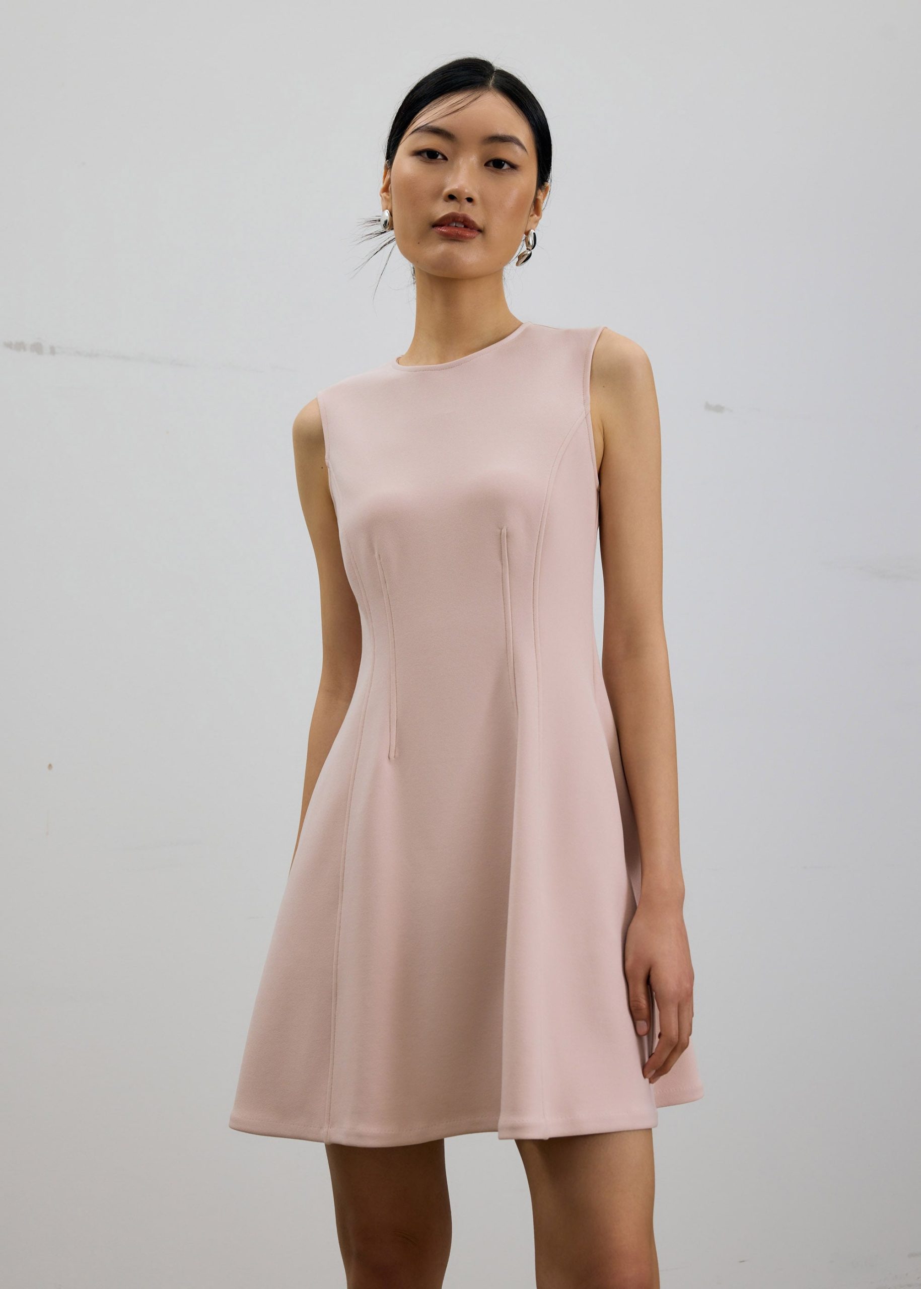 Hera Classic Panelled A-line Mini Dress - Image 7