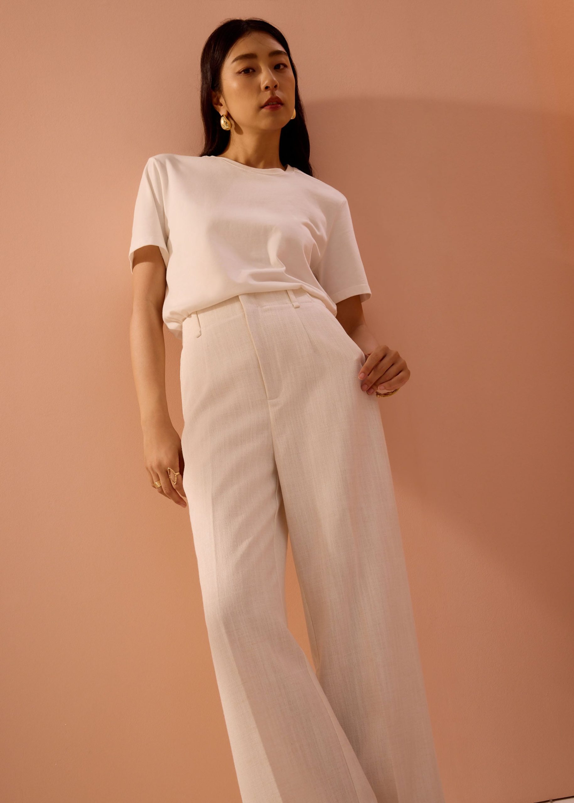 PETITE Leggy??Seva Textured Super High Waist Straight Leg Pants - Image 6