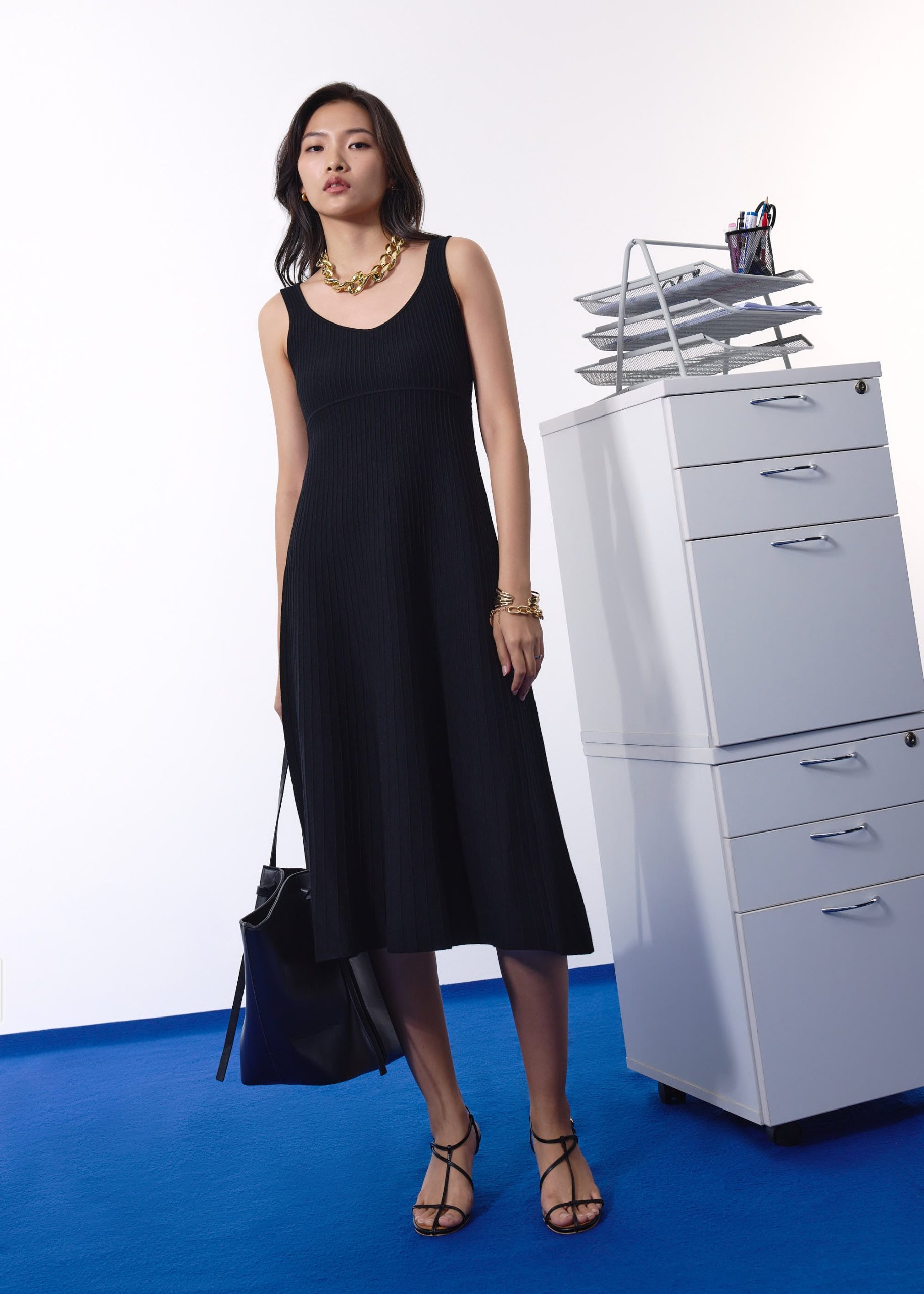 Janey Knit Sweetheart Fit & Flare Midi Dress - Image 2