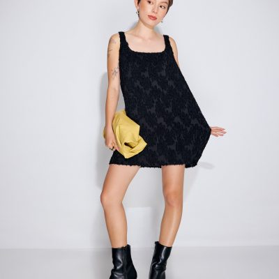 Textured Plisse Square Neck A-Line Romper