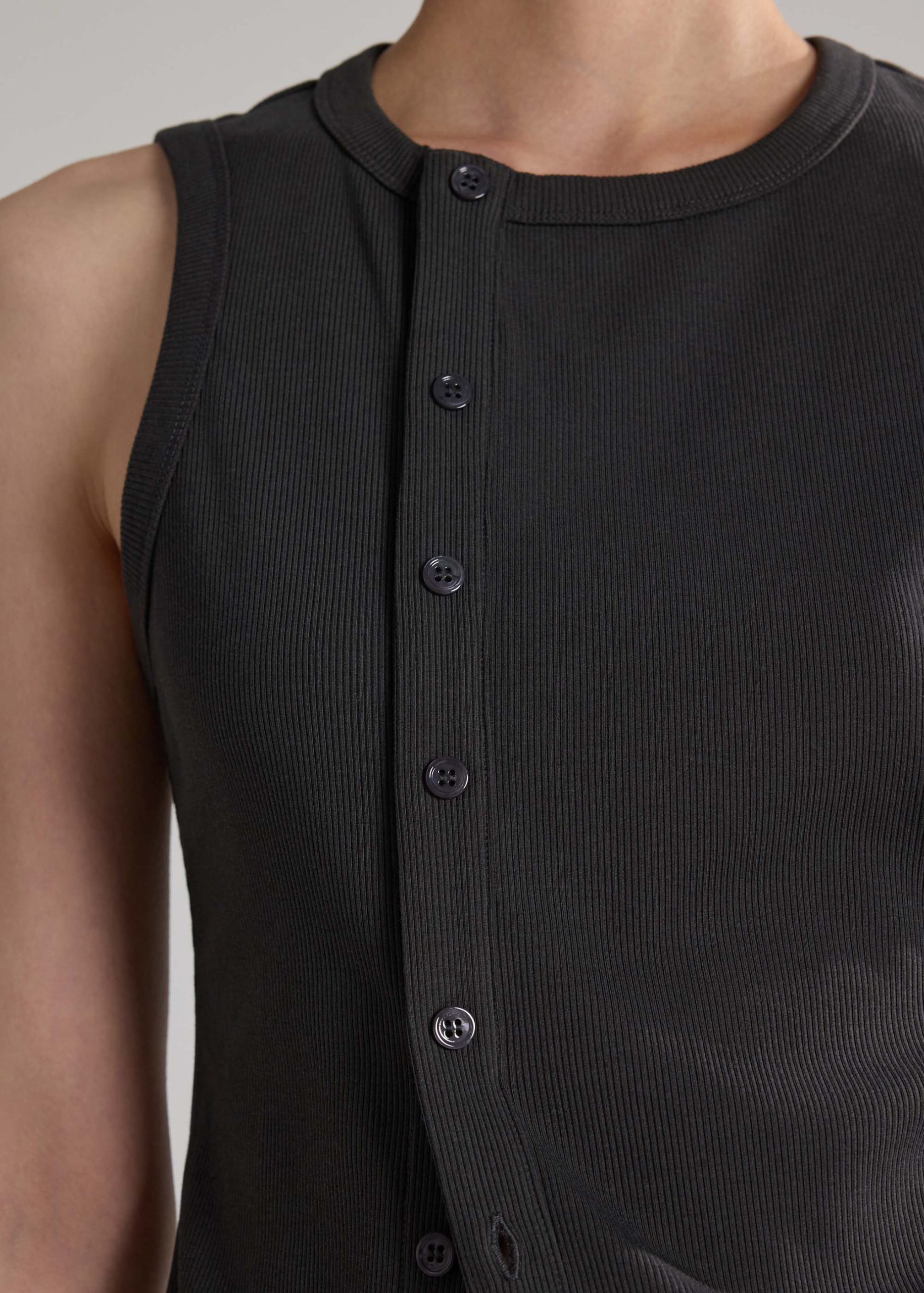 Jersey Button Down Fitted Top - Image 17