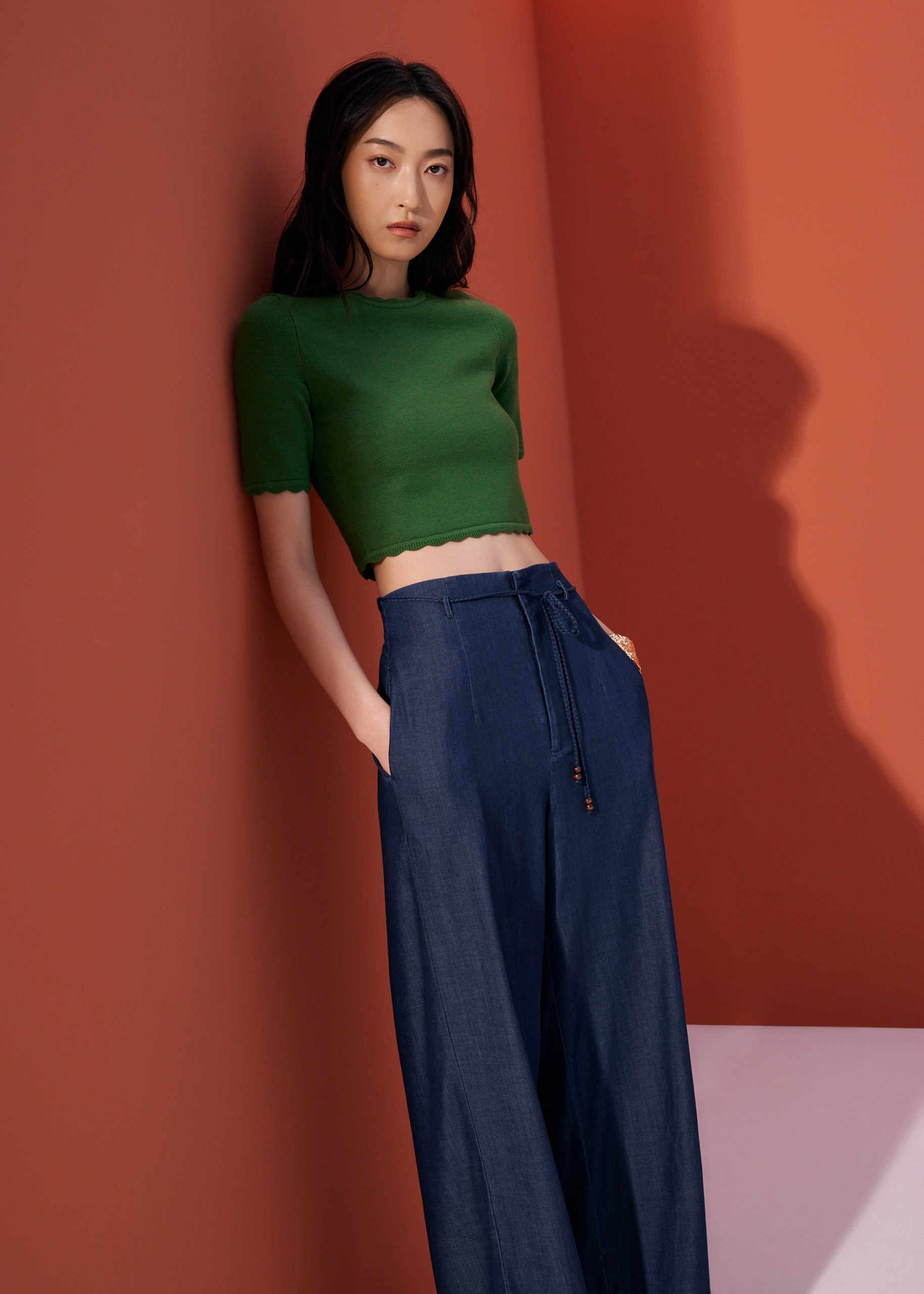 Raisa Knit Scallop Edge Crop Top - Image 17
