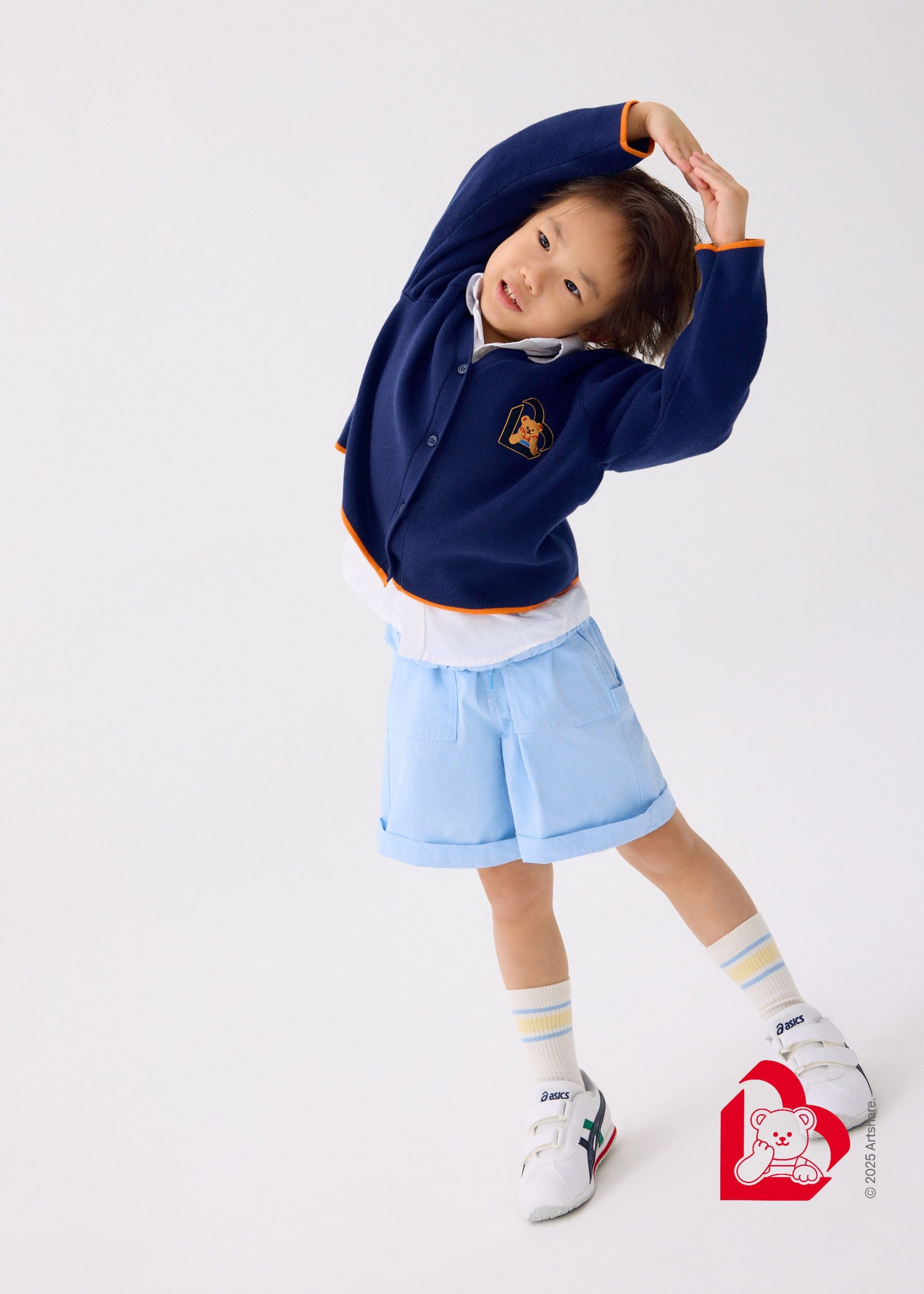 Love, Bonito | Wiggle Wiggle Kids' Knit Cardigan in Navy Blue - Image 4