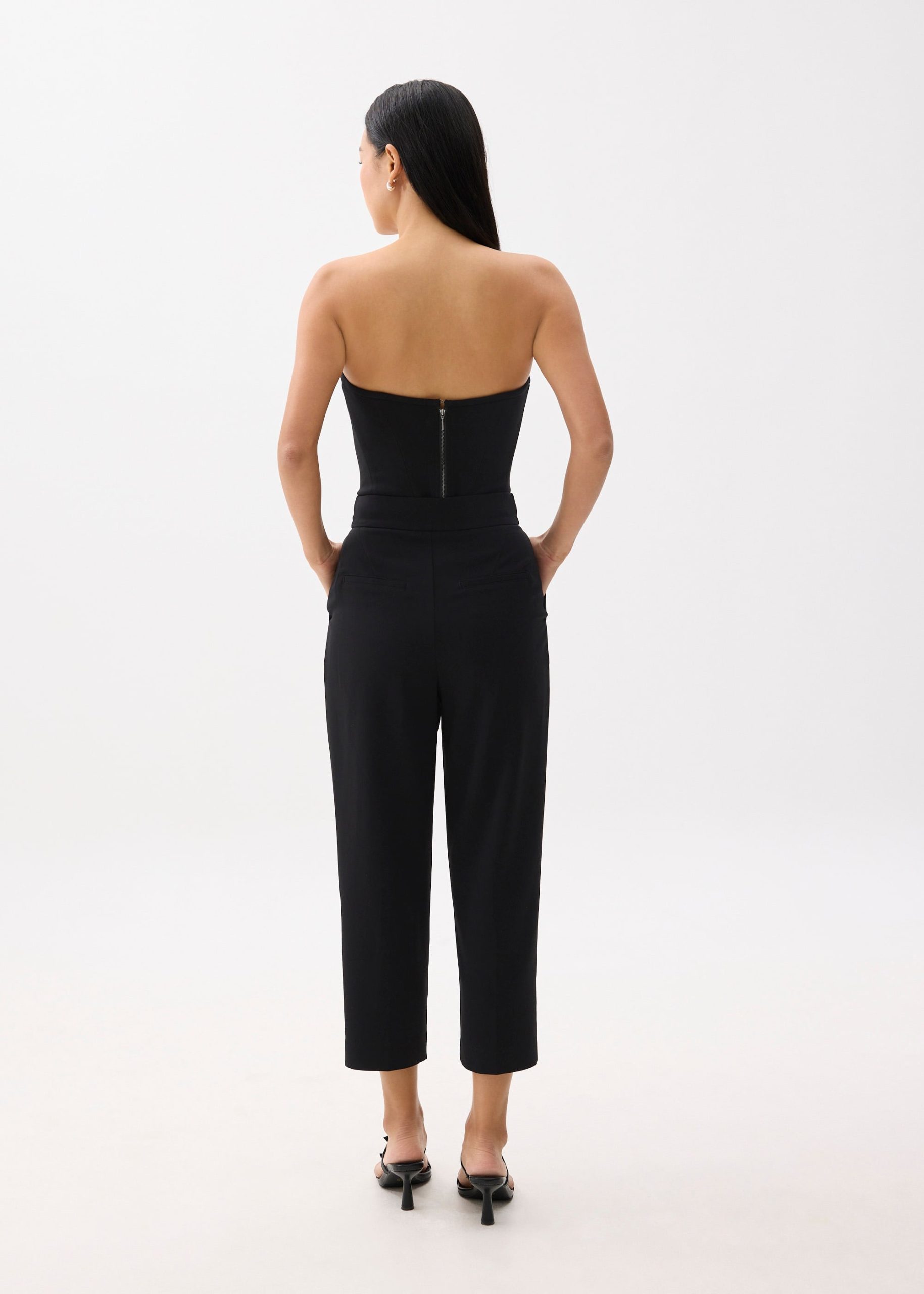 Mika Elastic Pleated Peg Leg Pants - Image 5