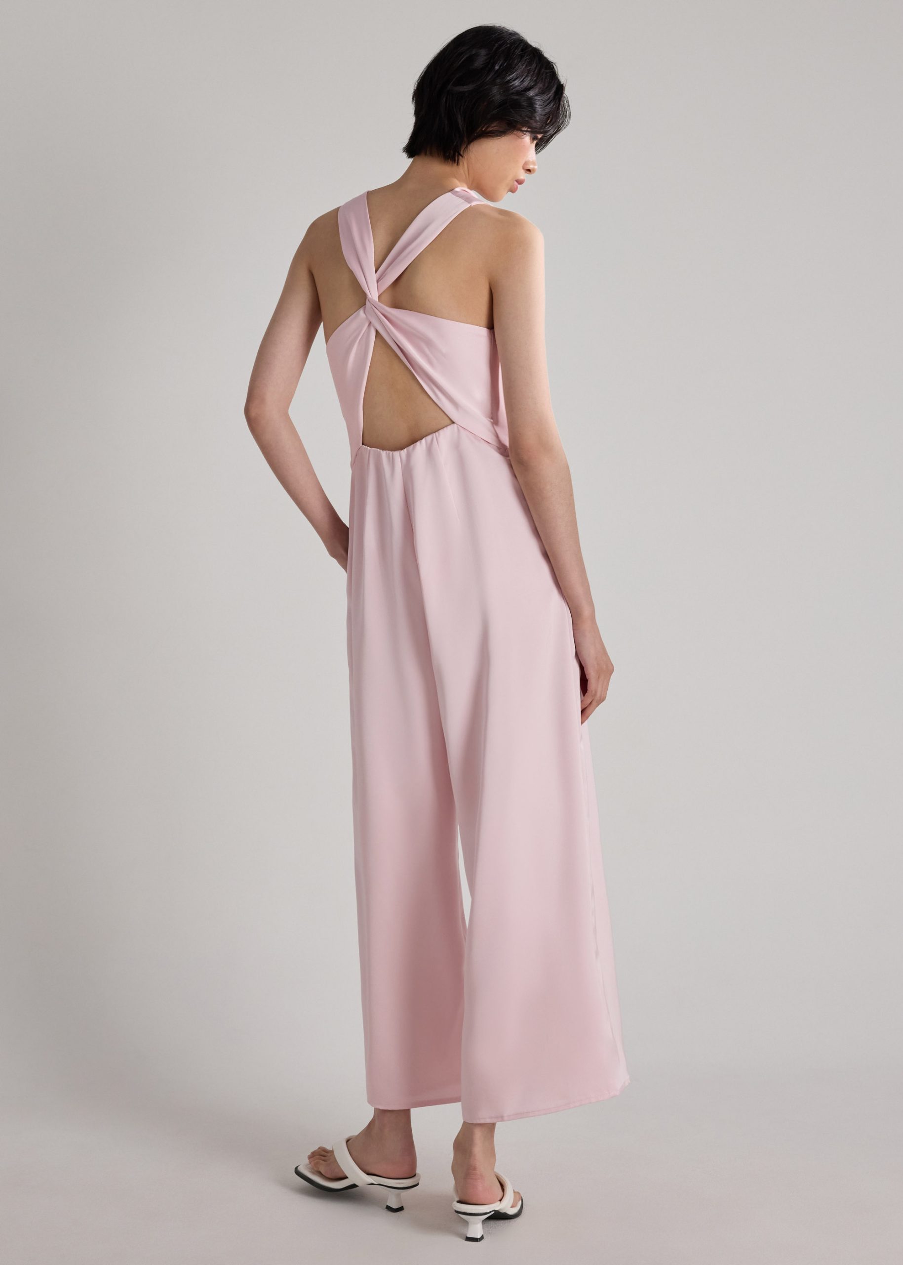 BraFree by LB Satin Cowl Neck Jumpsuit - Image 10