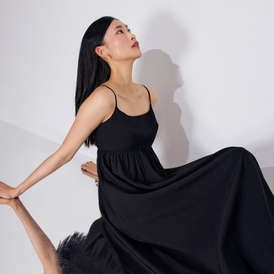 Camisole Fit & Flare Maxi Dress