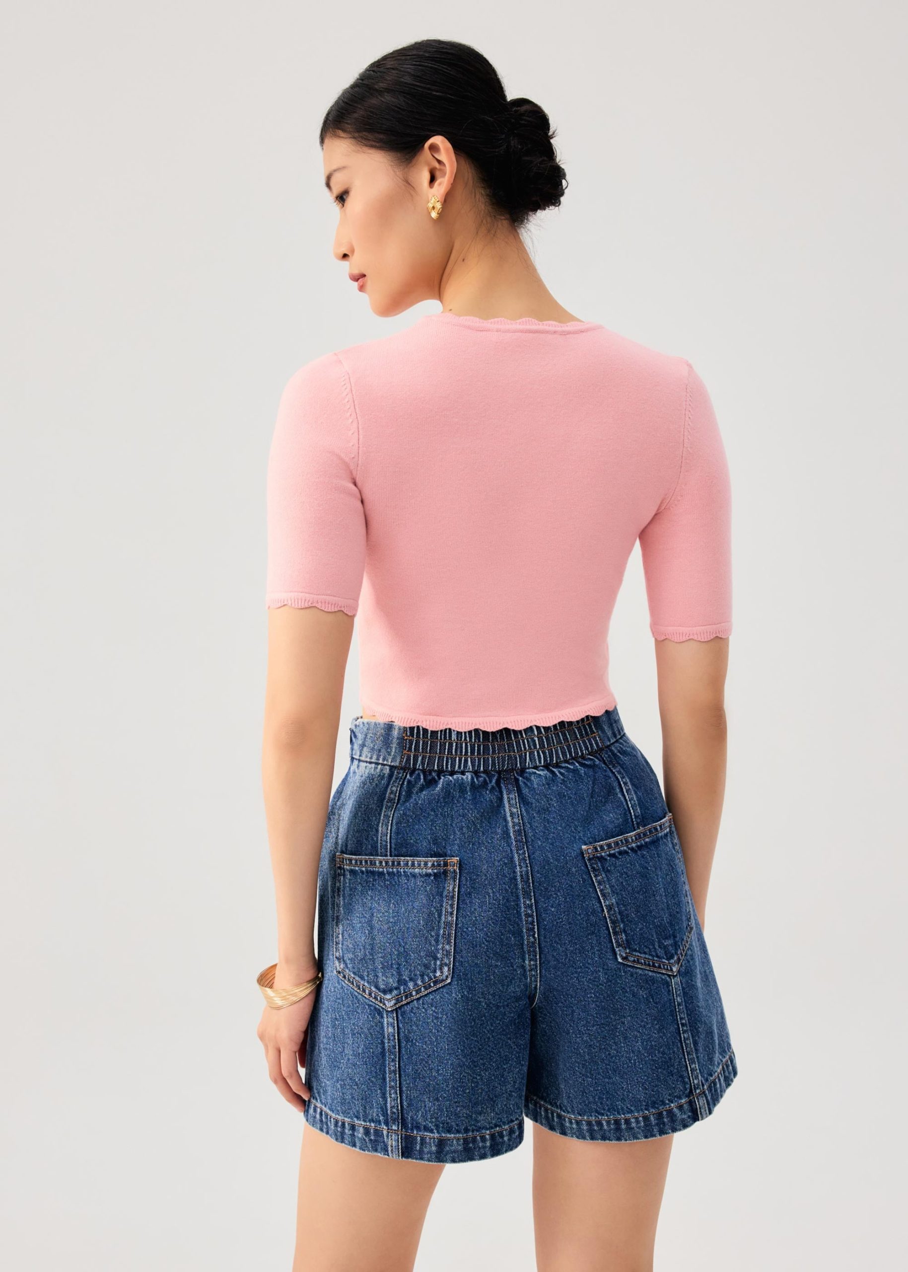 Raisa Knit Scallop Edge Crop Top - Image 20
