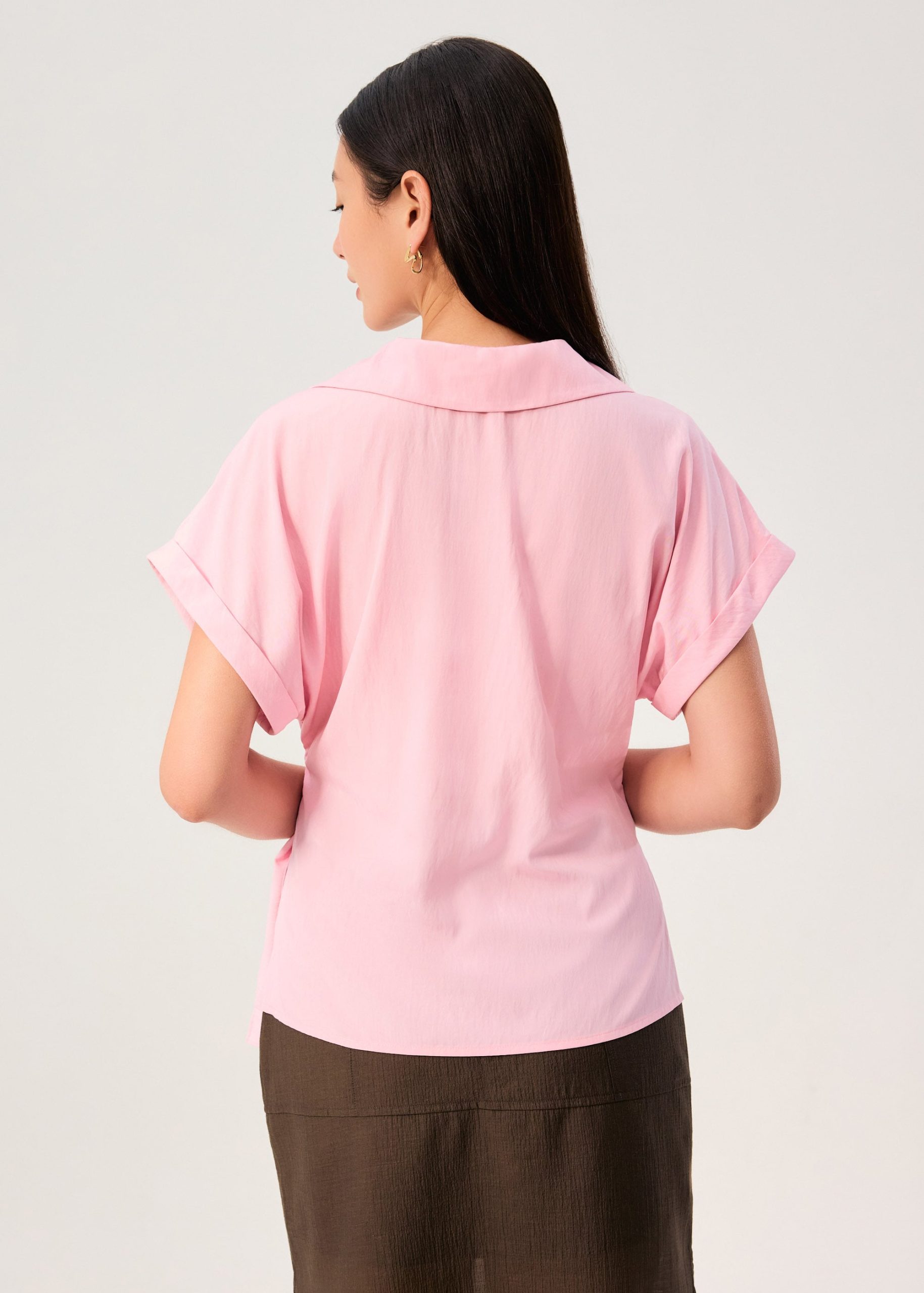Kairi Front Wrap Collared Shirt - Image 10