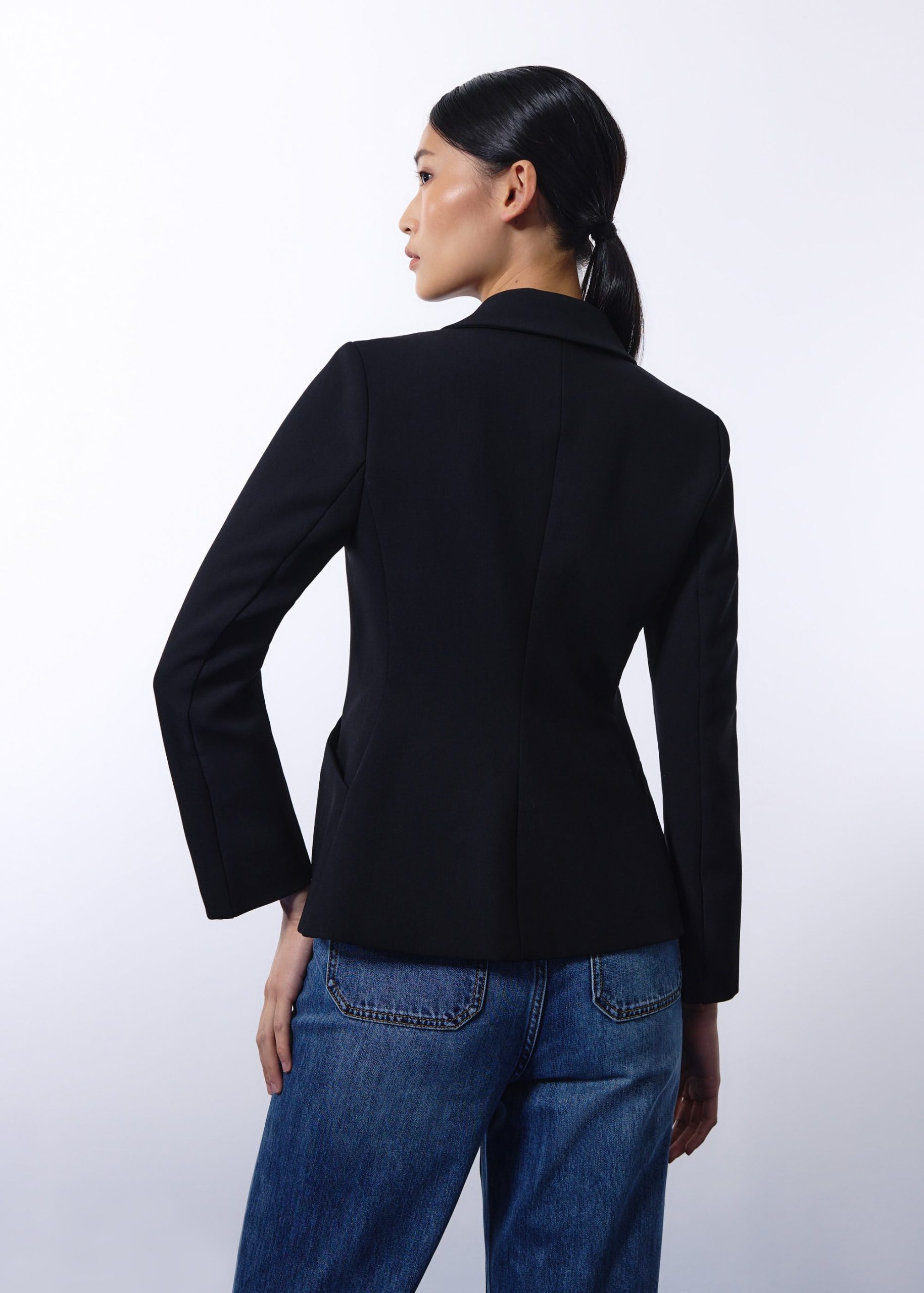 RuchedReady® Ling Collared Cinched Waist Top - Image 3