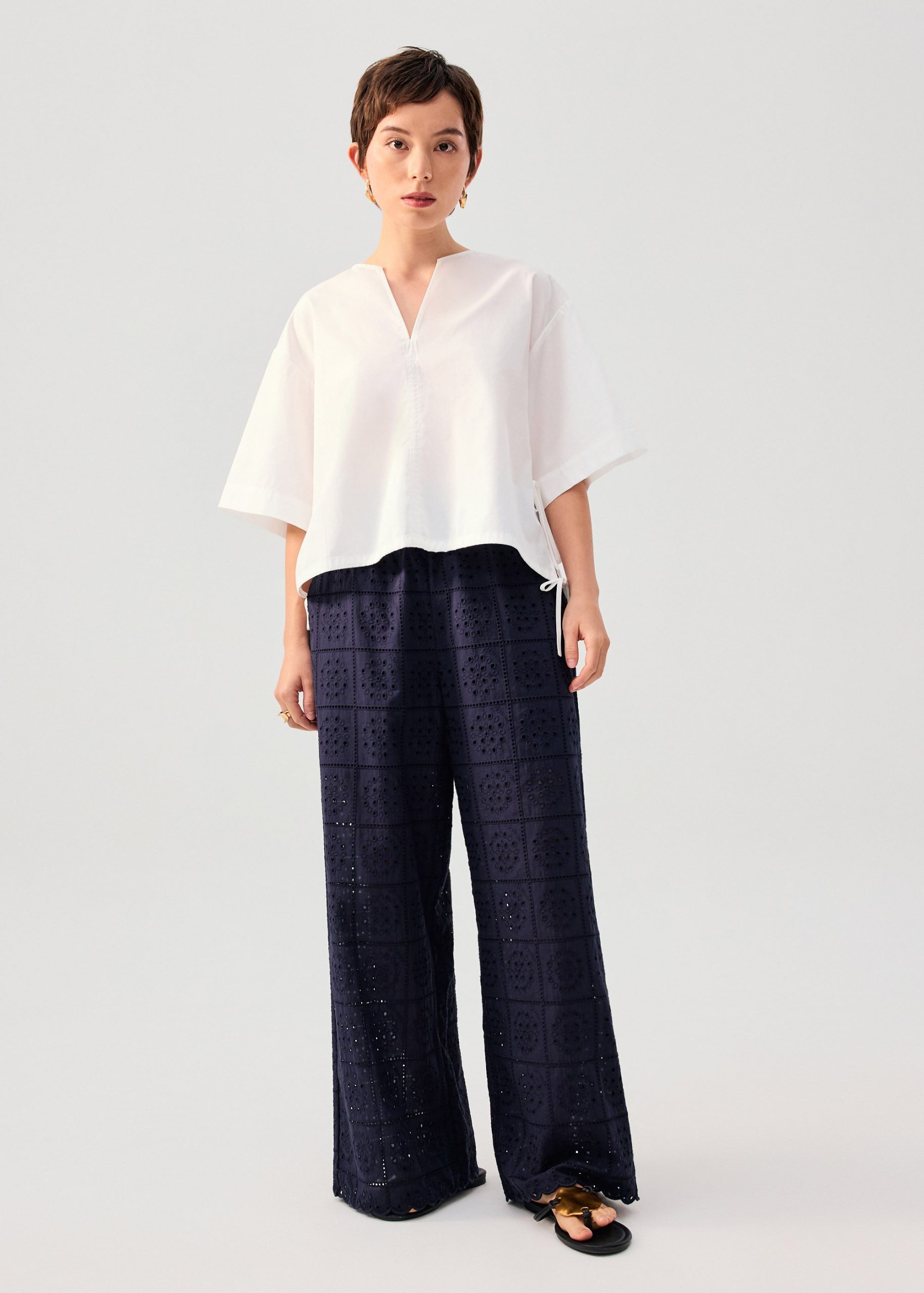Shay Cotton Notch Boxy Top - Image 2