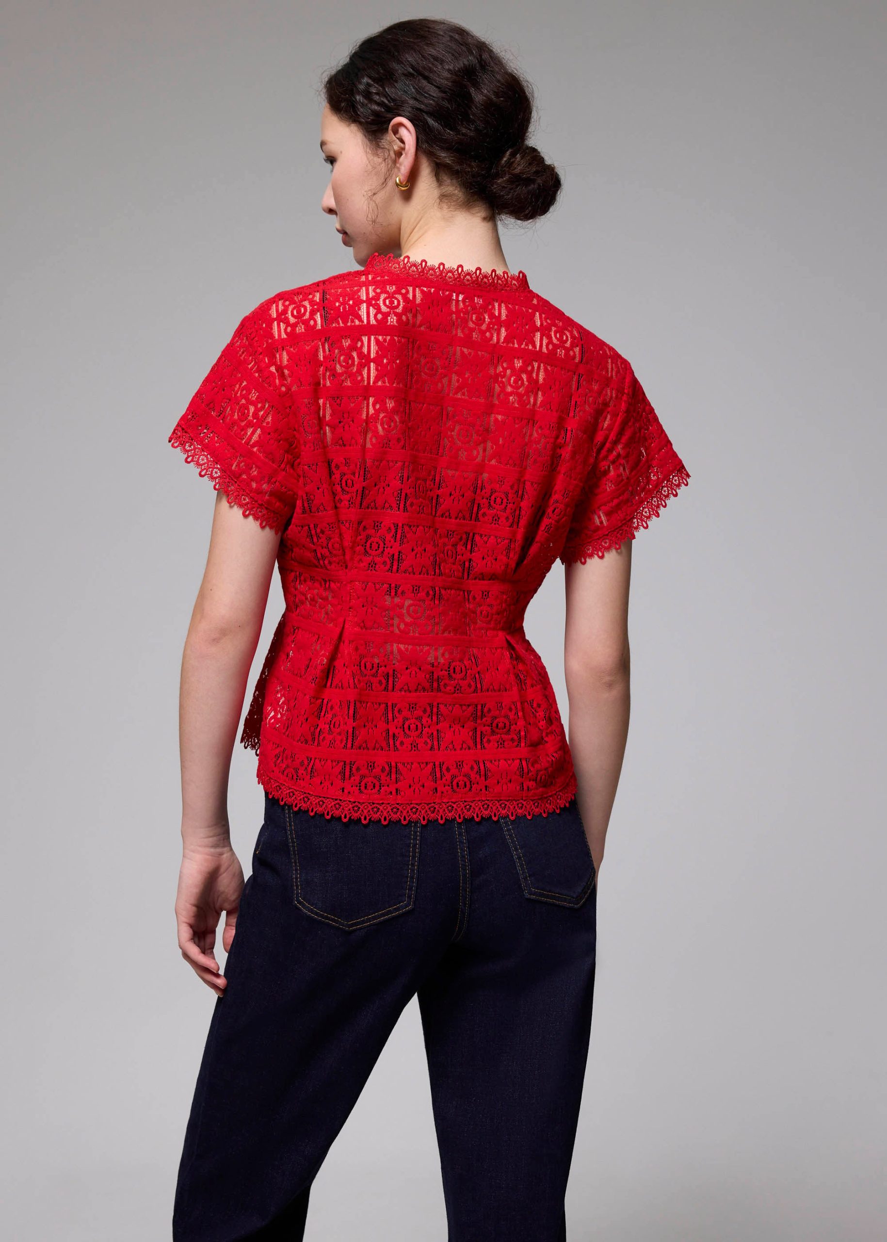 Lace Round Neck Fit & Flare Top - Image 14