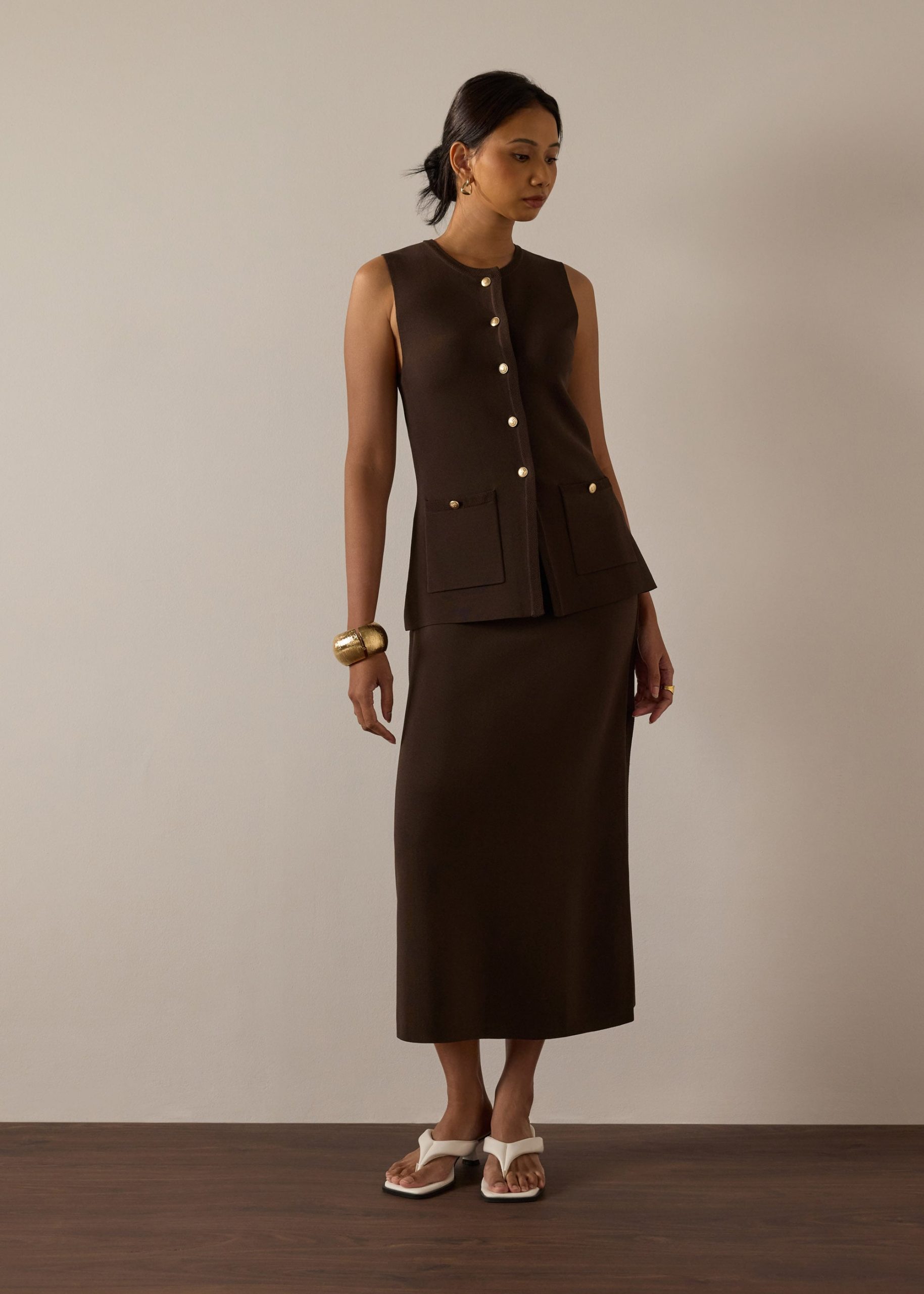 Ayami Knit Fitted Vest - Image 22