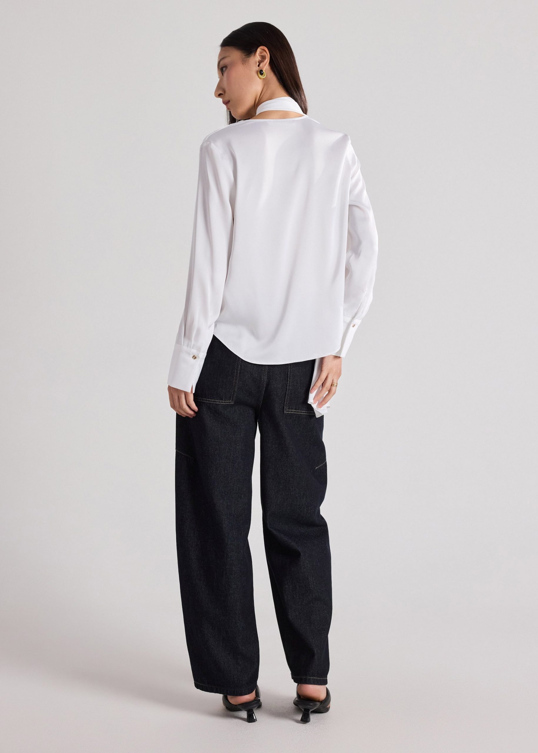 RuchedReady® Multi-way Satin Shirt - Image 4