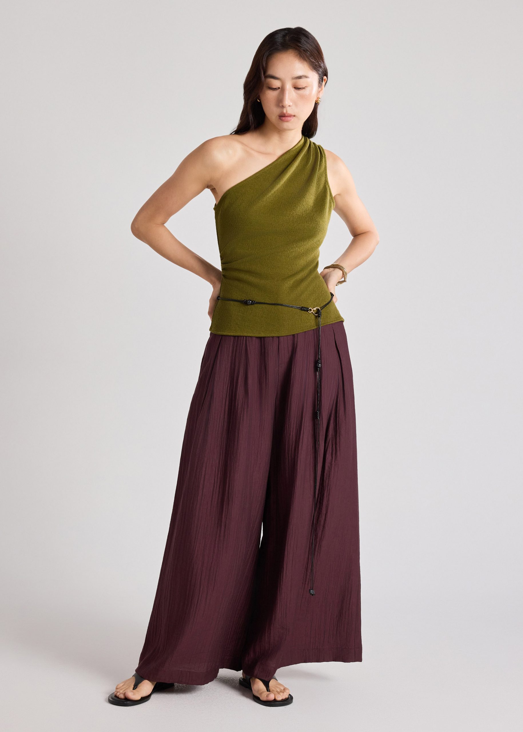 Textured Knit Toga Top - Image 3