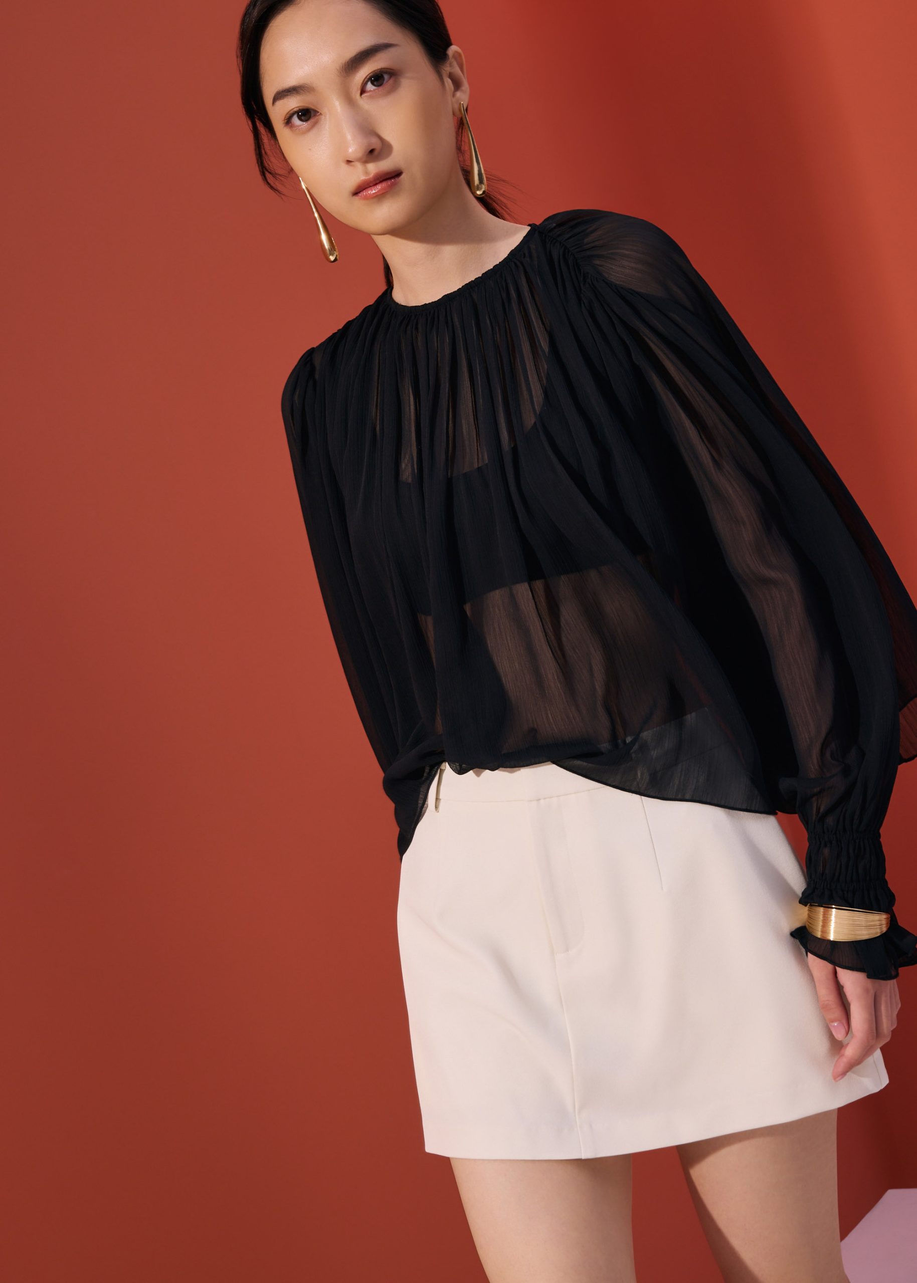 Sheer Poet Blouse - Image 5
