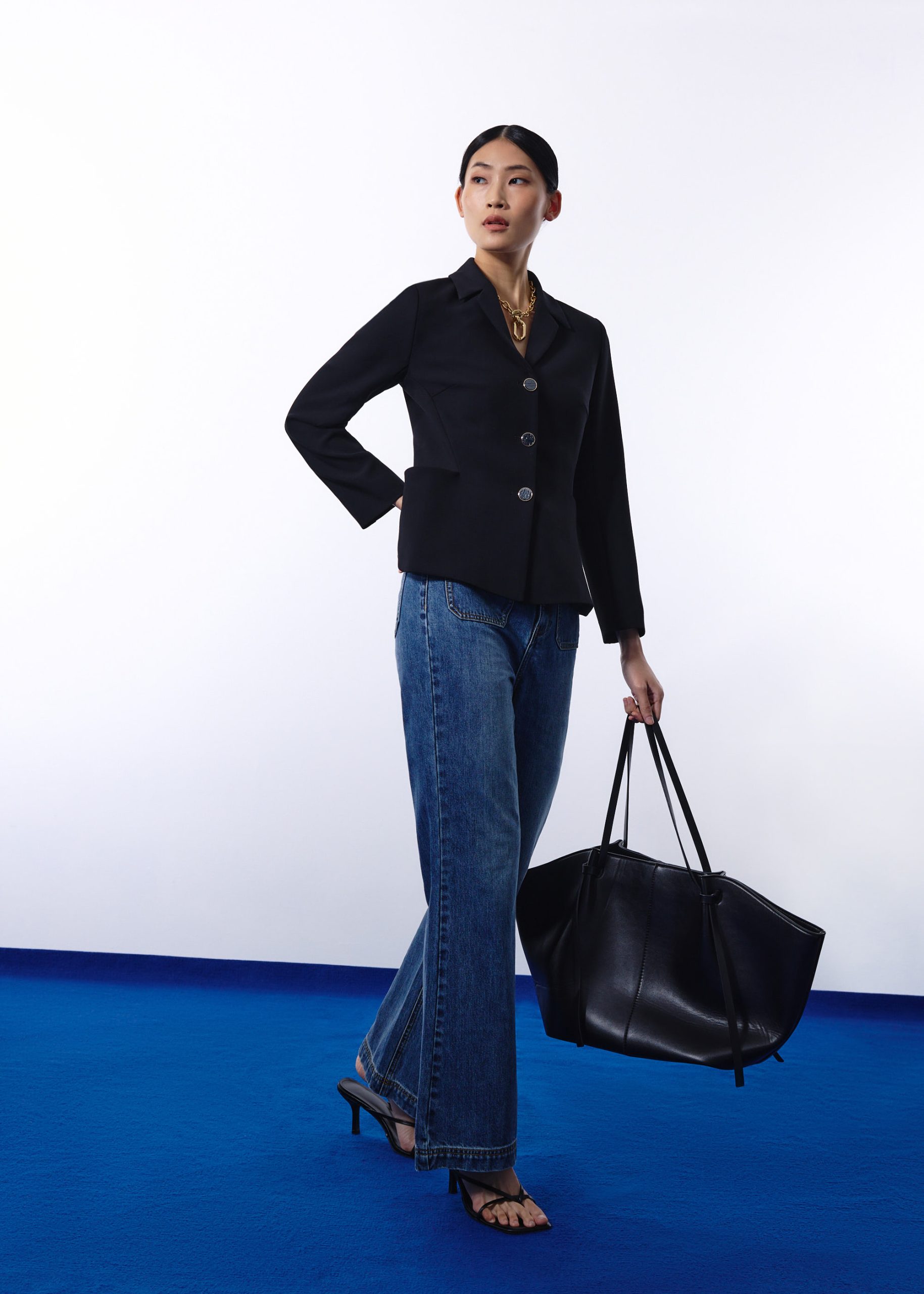 RuchedReady® Ling Collared Cinched Waist Top - Image 5