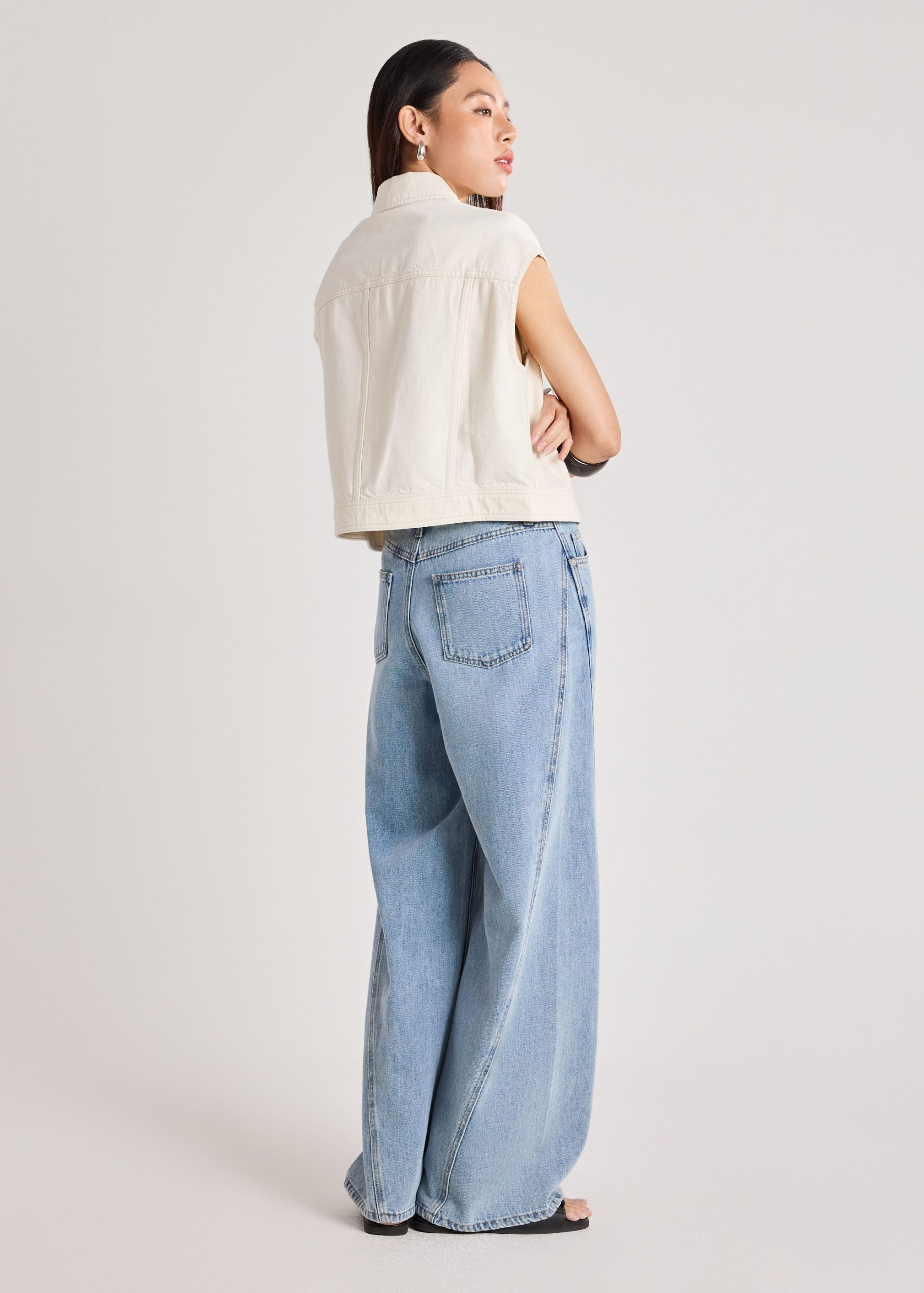 Denim Boxy Vest - Image 4